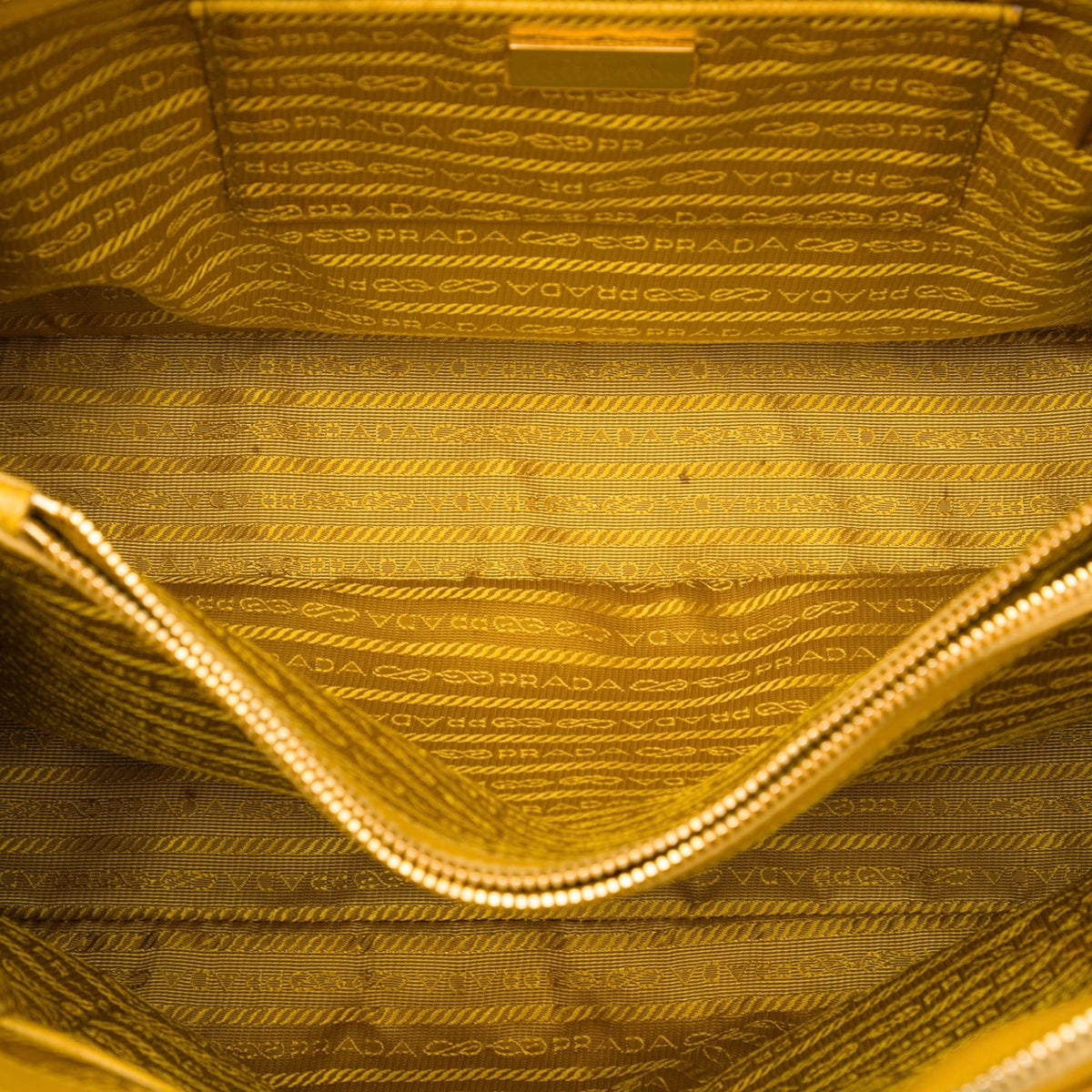 Prada Large Saffiano Lux Promenade Satchel — Yellow
