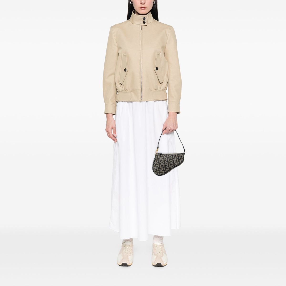 Dior Mini Diorissimo Canvas Saddle Pochette
