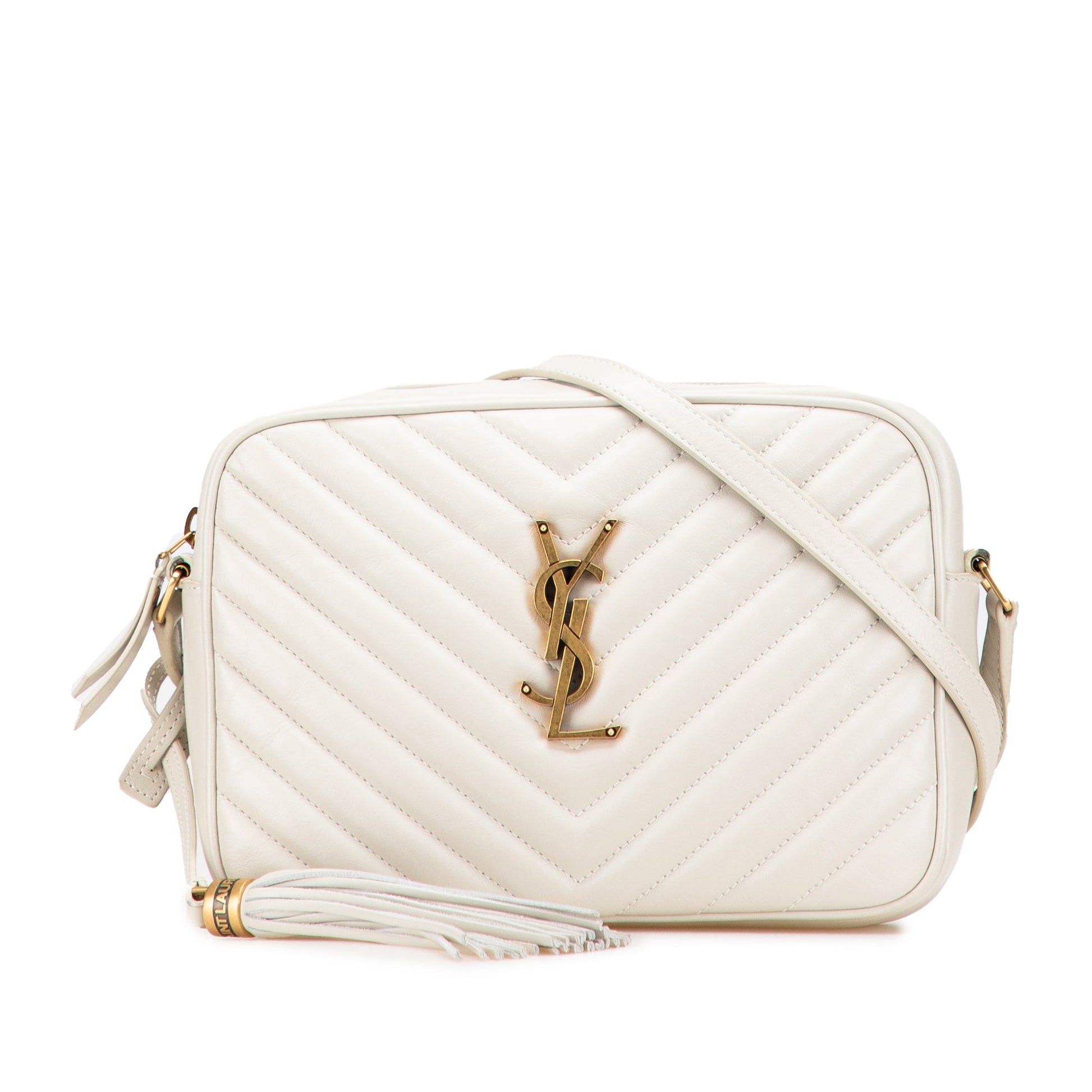 Saint Laurent Quilted Leather Monogram Lou Camera Bag