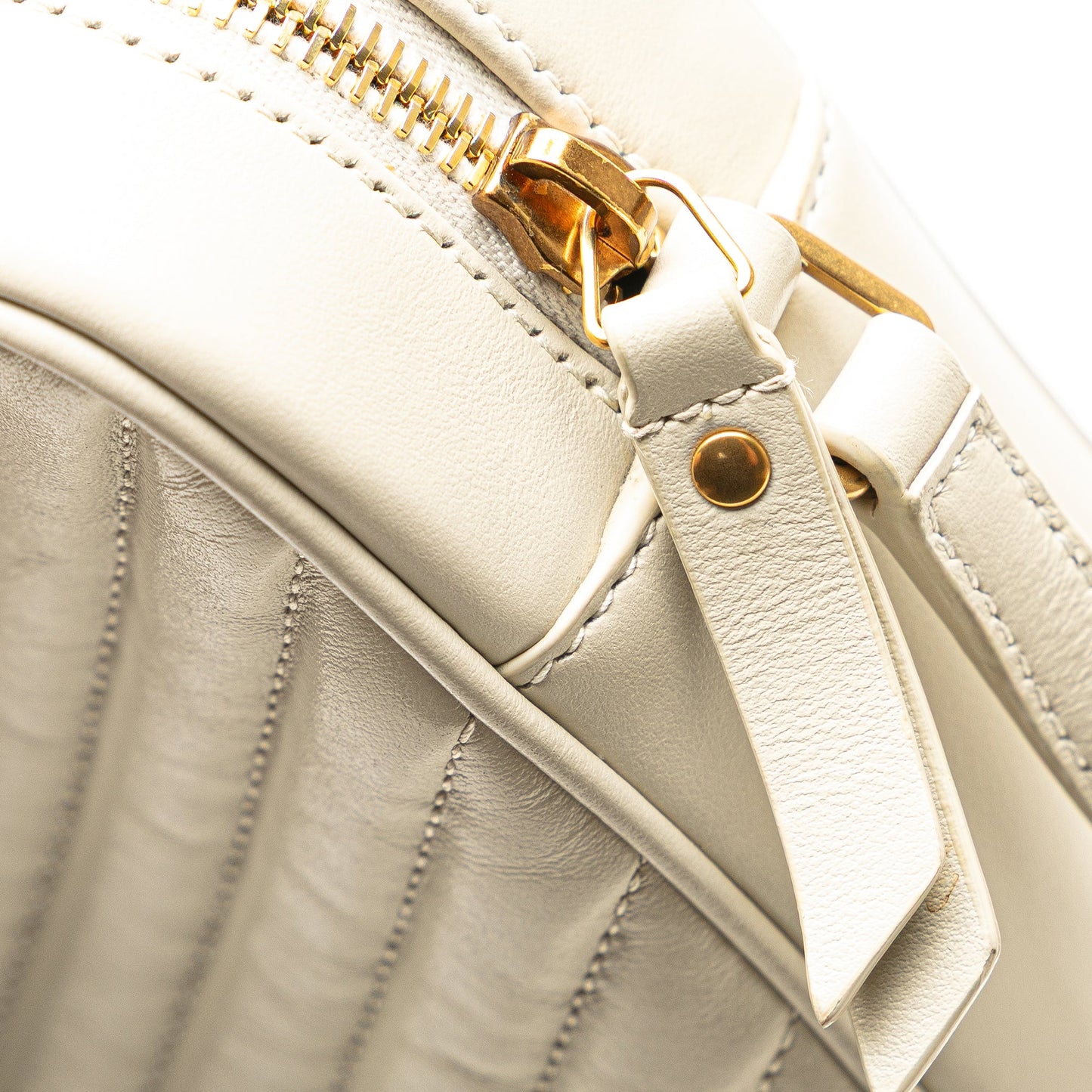 Saint Laurent Quilted Leather Monogram Lou Camera Bag