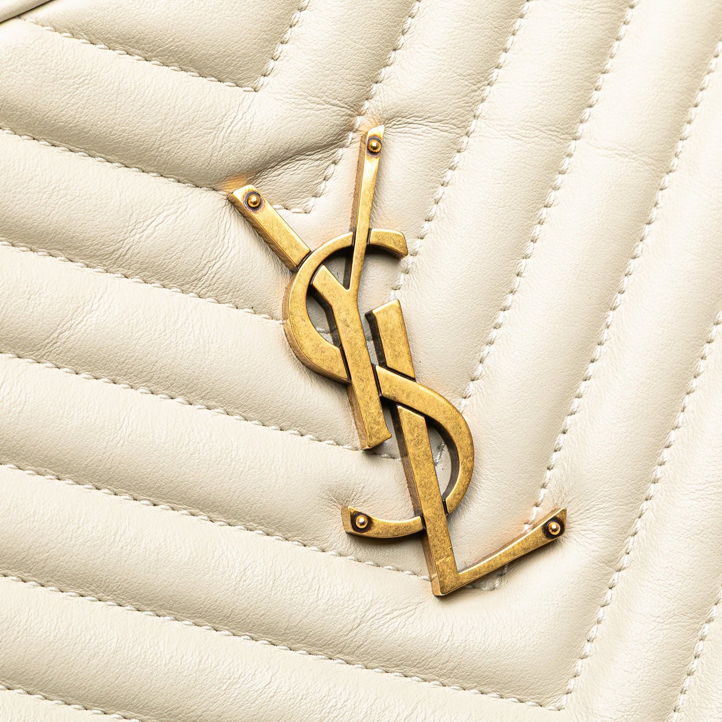 Saint Laurent Quilted Leather Monogram Lou Camera Bag