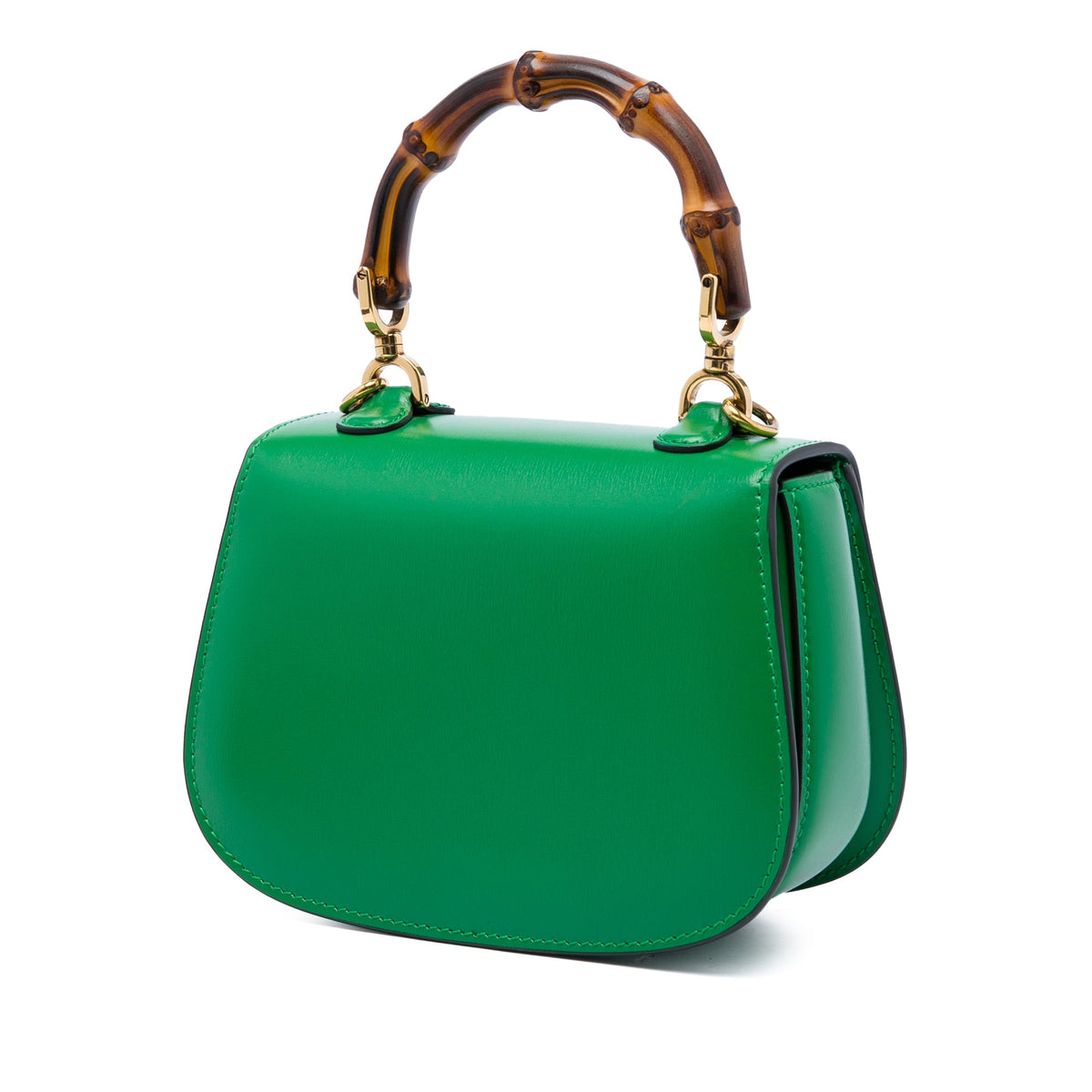 Gucci Mini Calfskin Web 1947 Bamboo Top Handle Bag