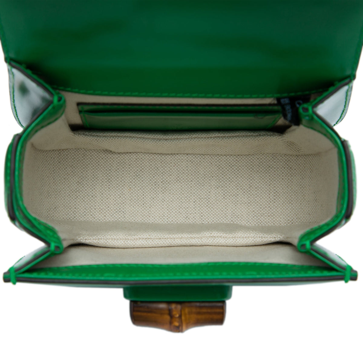 Gucci Mini Calfskin Web 1947 Bamboo Top Handle Bag