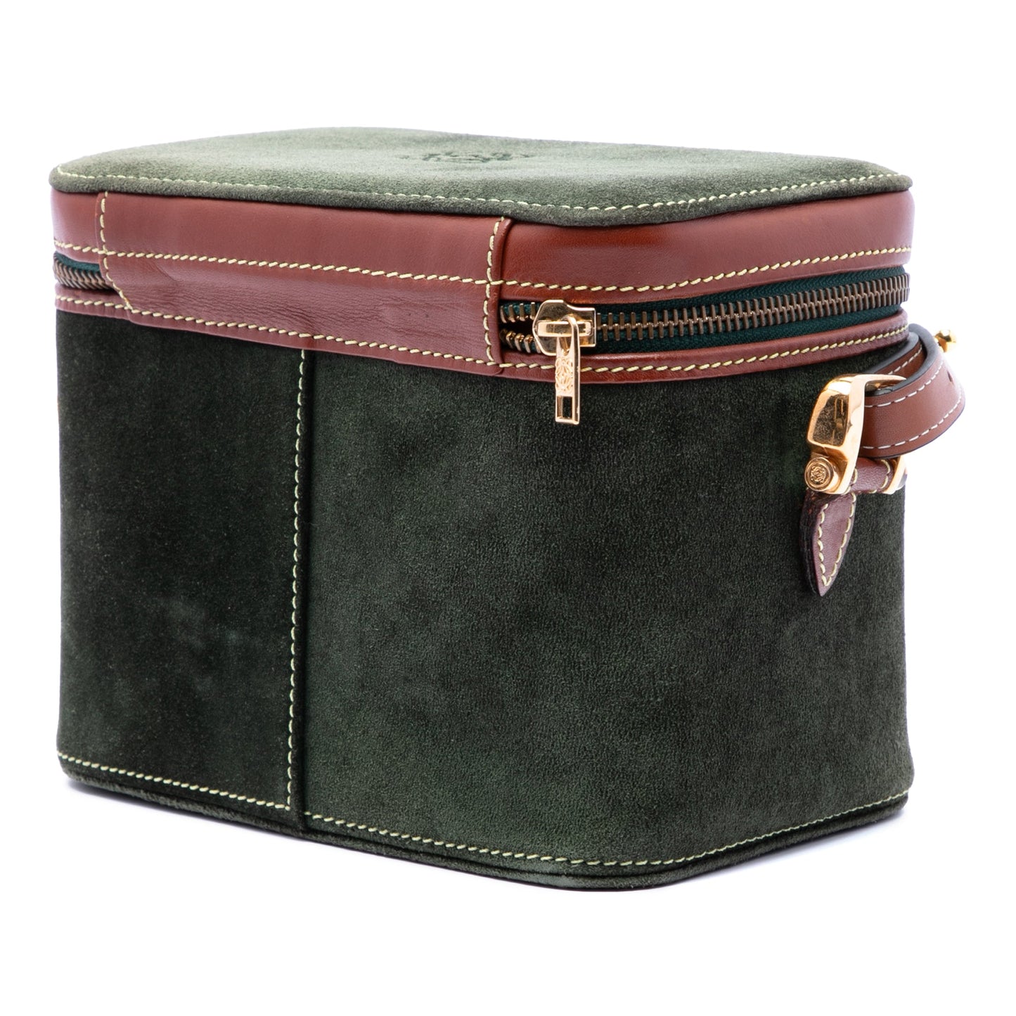 LOEWE Suede Anagram Vanity Bag