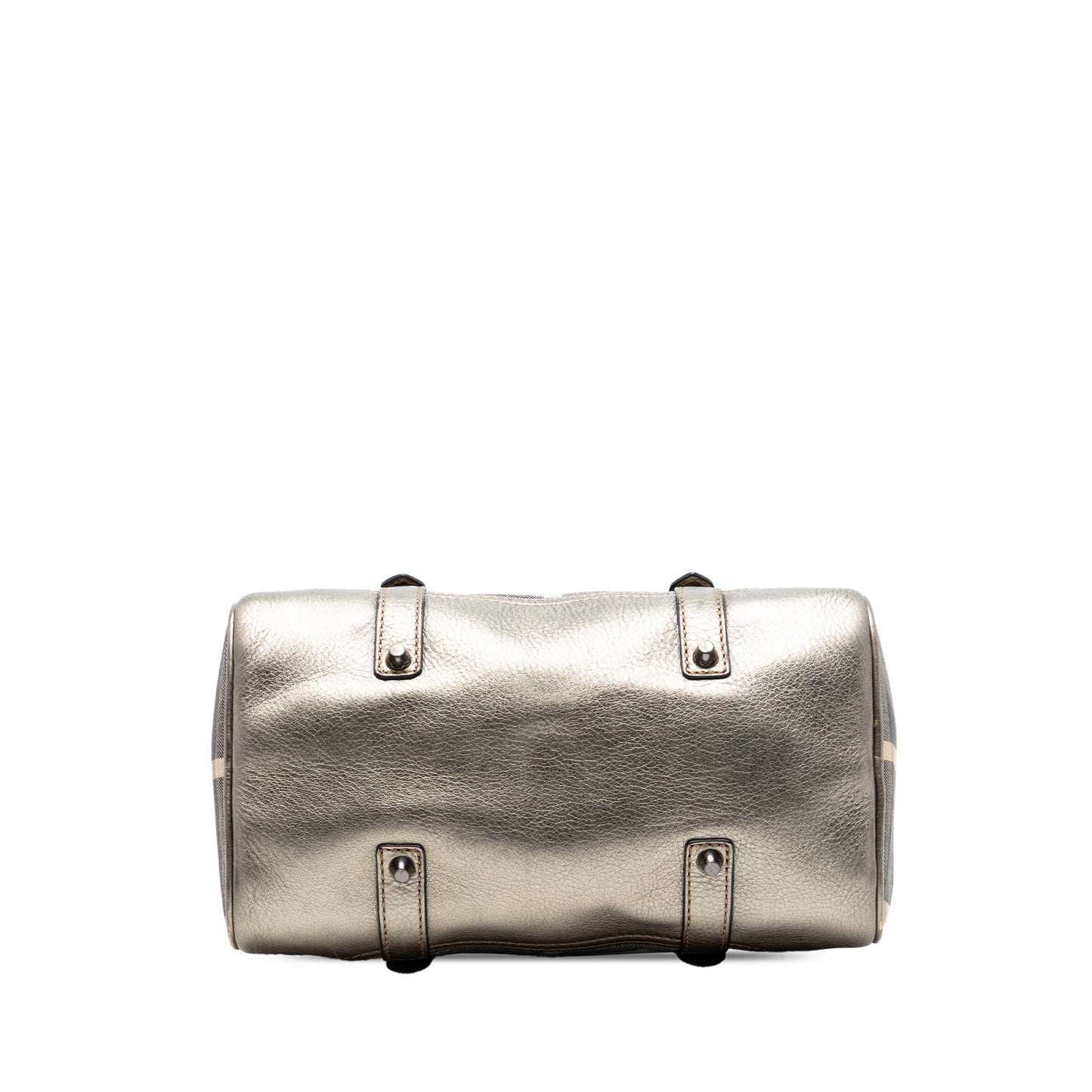 Burberry Smoke Check Canvas Boston Bag