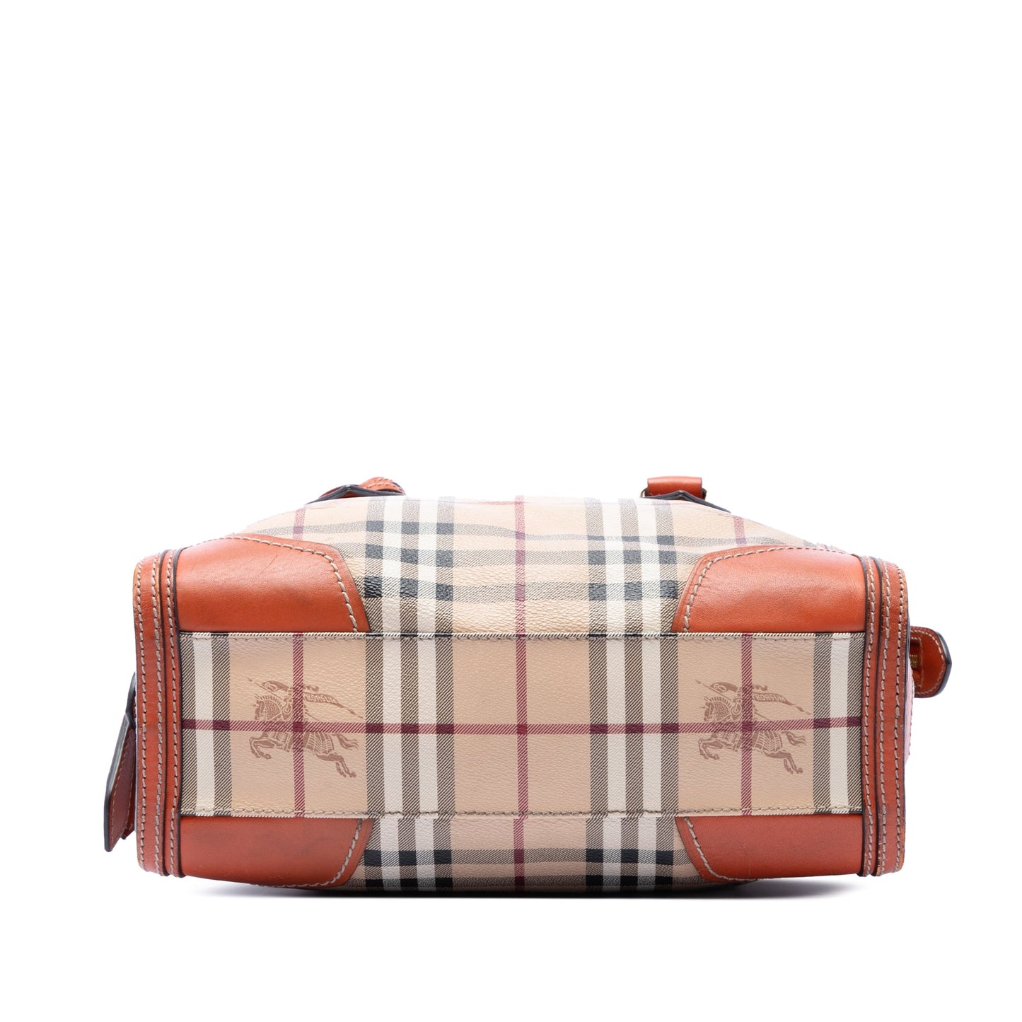 Burberry Small Haymarket Check Coated Canvas Honeywood Tote