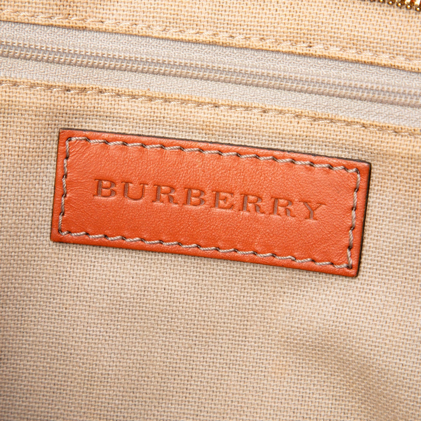 Burberry Small Haymarket Check Coated Canvas Honeywood Tote