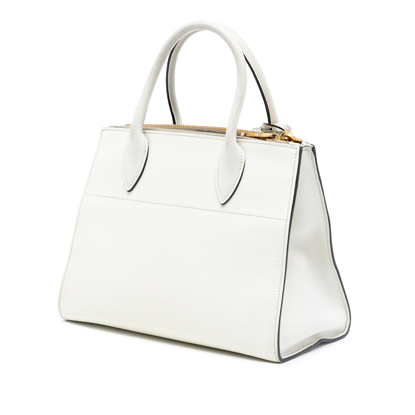 Prada City Calf Trimmed Saffiano Greche Paradigme Bag