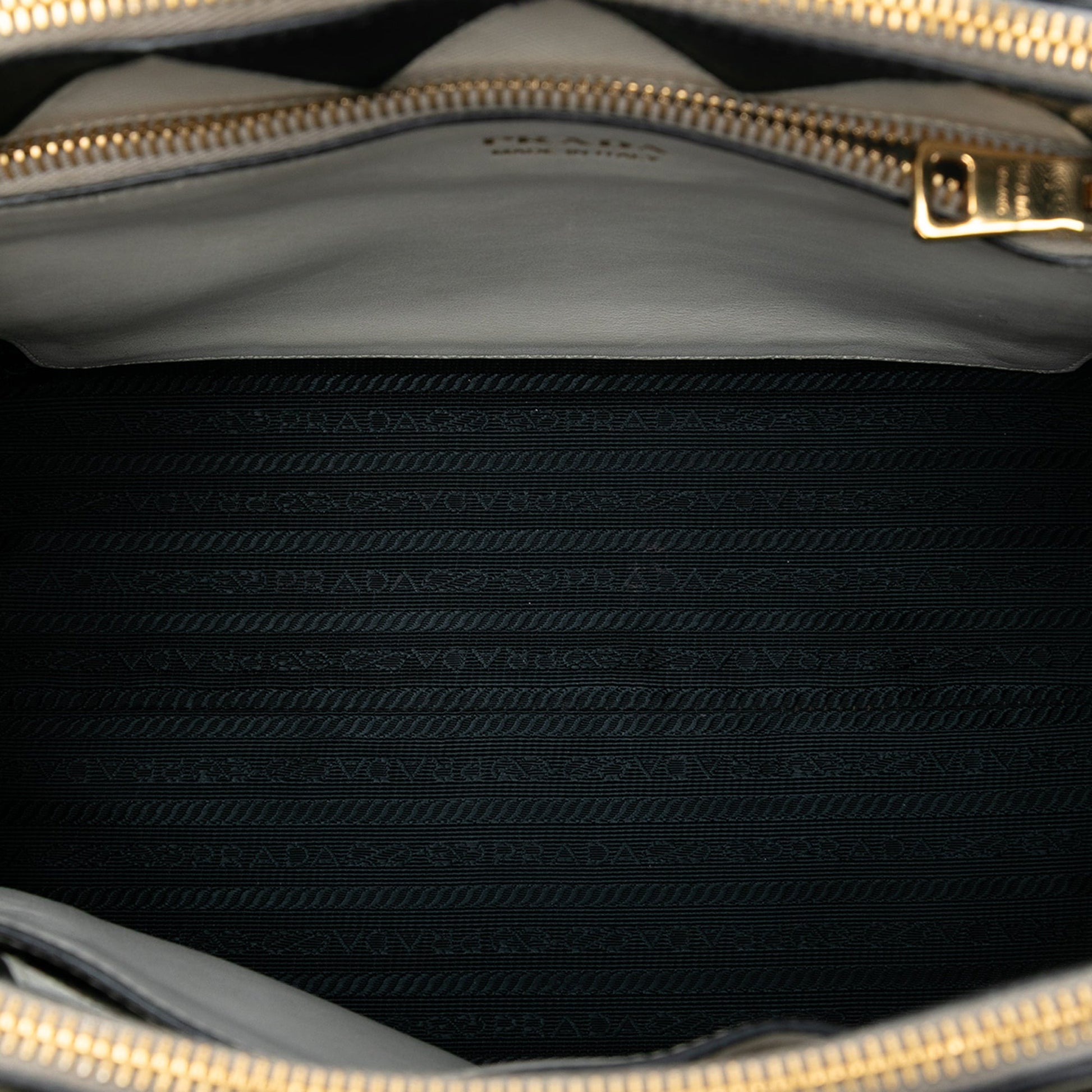 Prada City Calf Trimmed Saffiano Greche Paradigme Bag