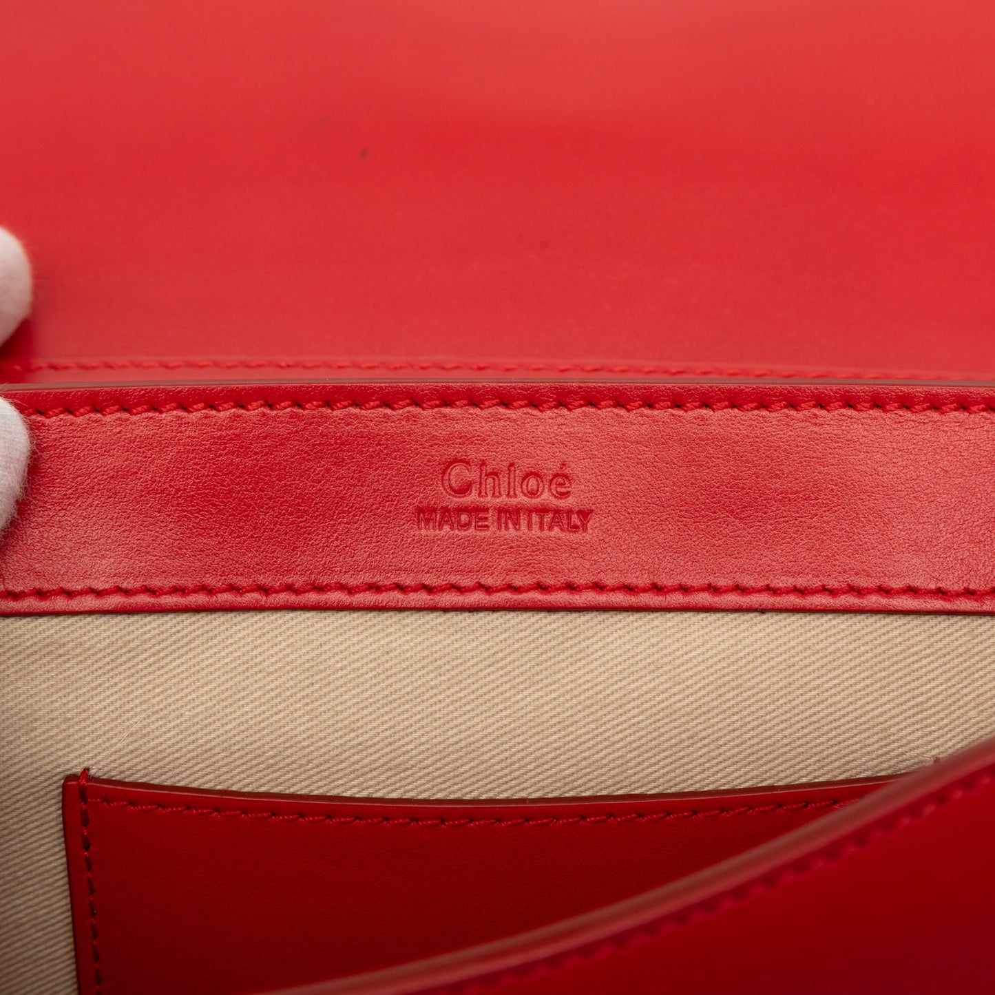 Ferragamo Small Calfskin and Suede C Clutch With Chain