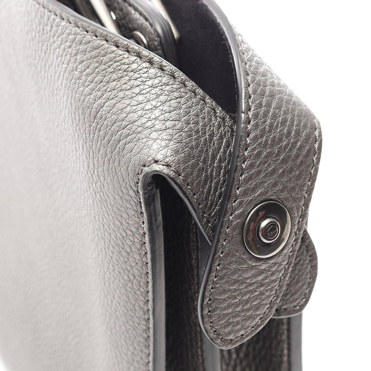 Fendi Mini Leather Peekaboo ISeeU Satchel — Brown