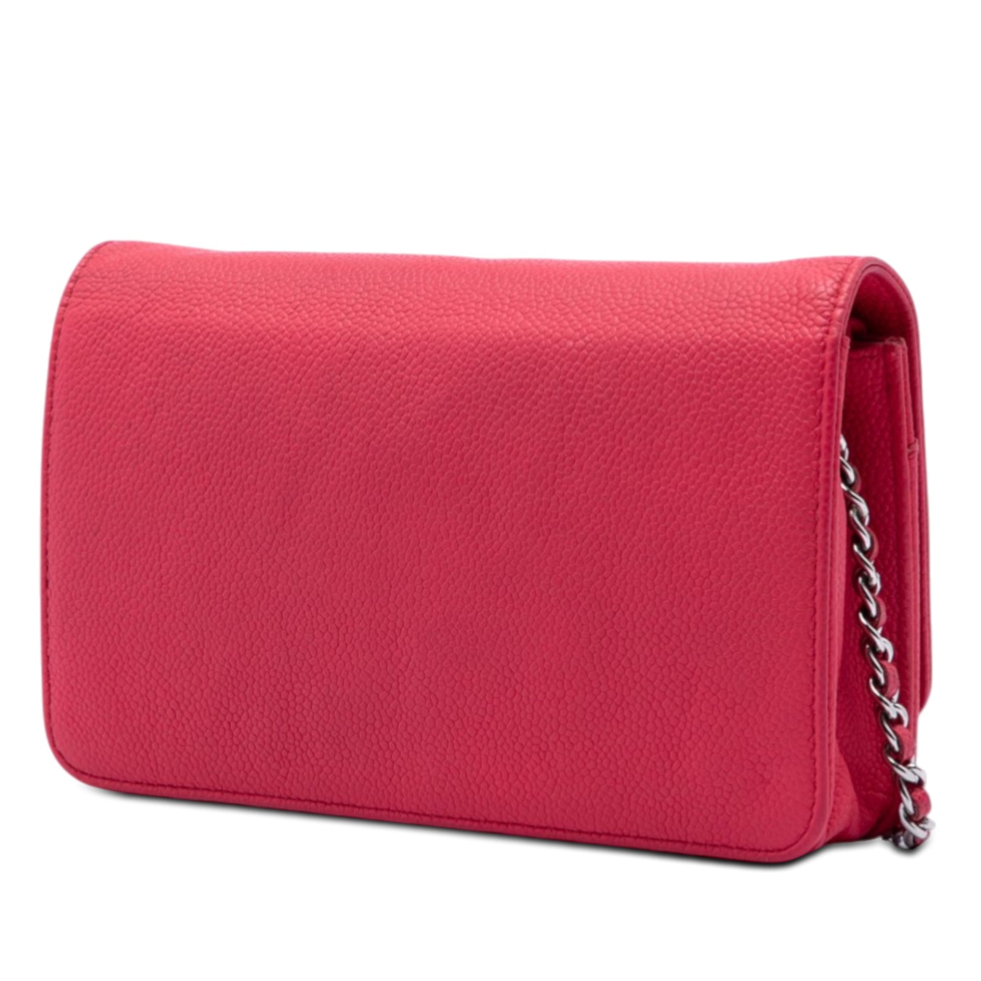 Chanel Caviar Bicolor CC Wallet On Chain