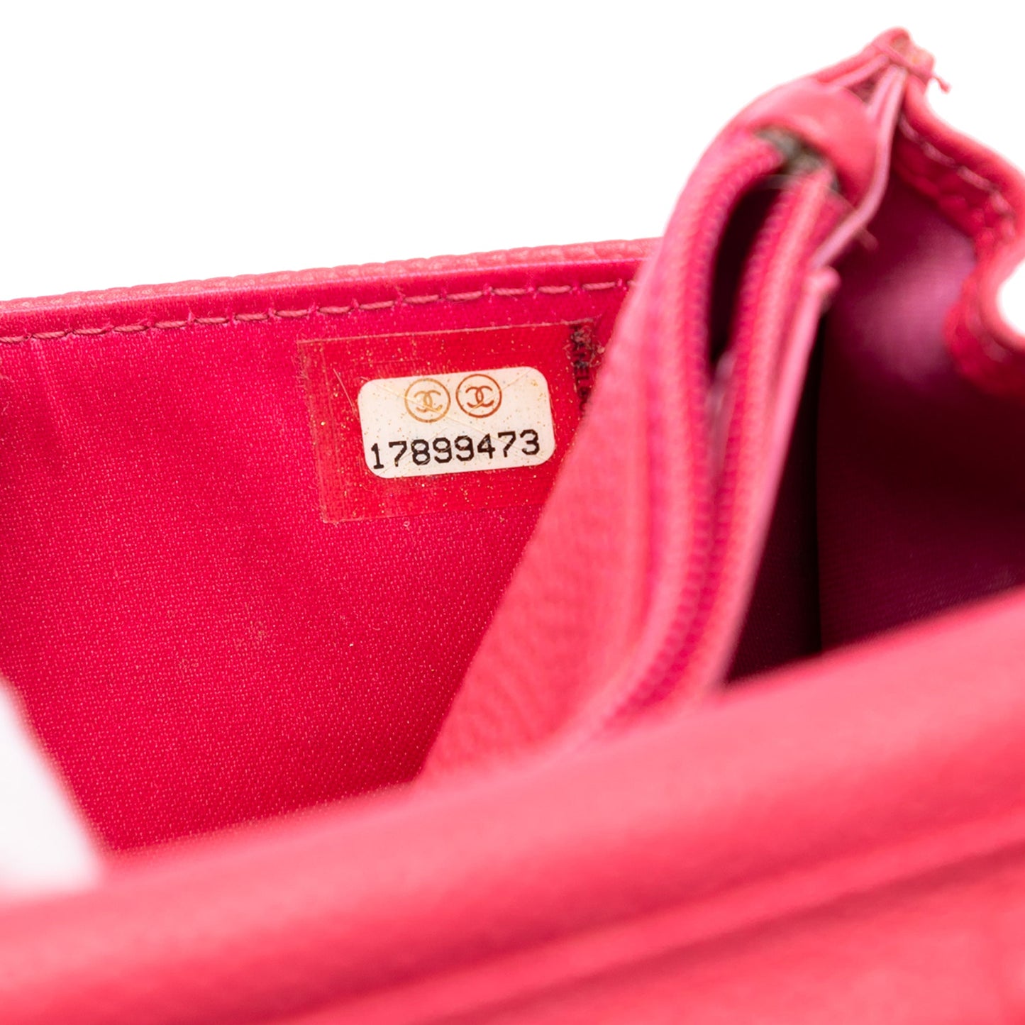 Chanel Caviar Bicolor CC Wallet On Chain