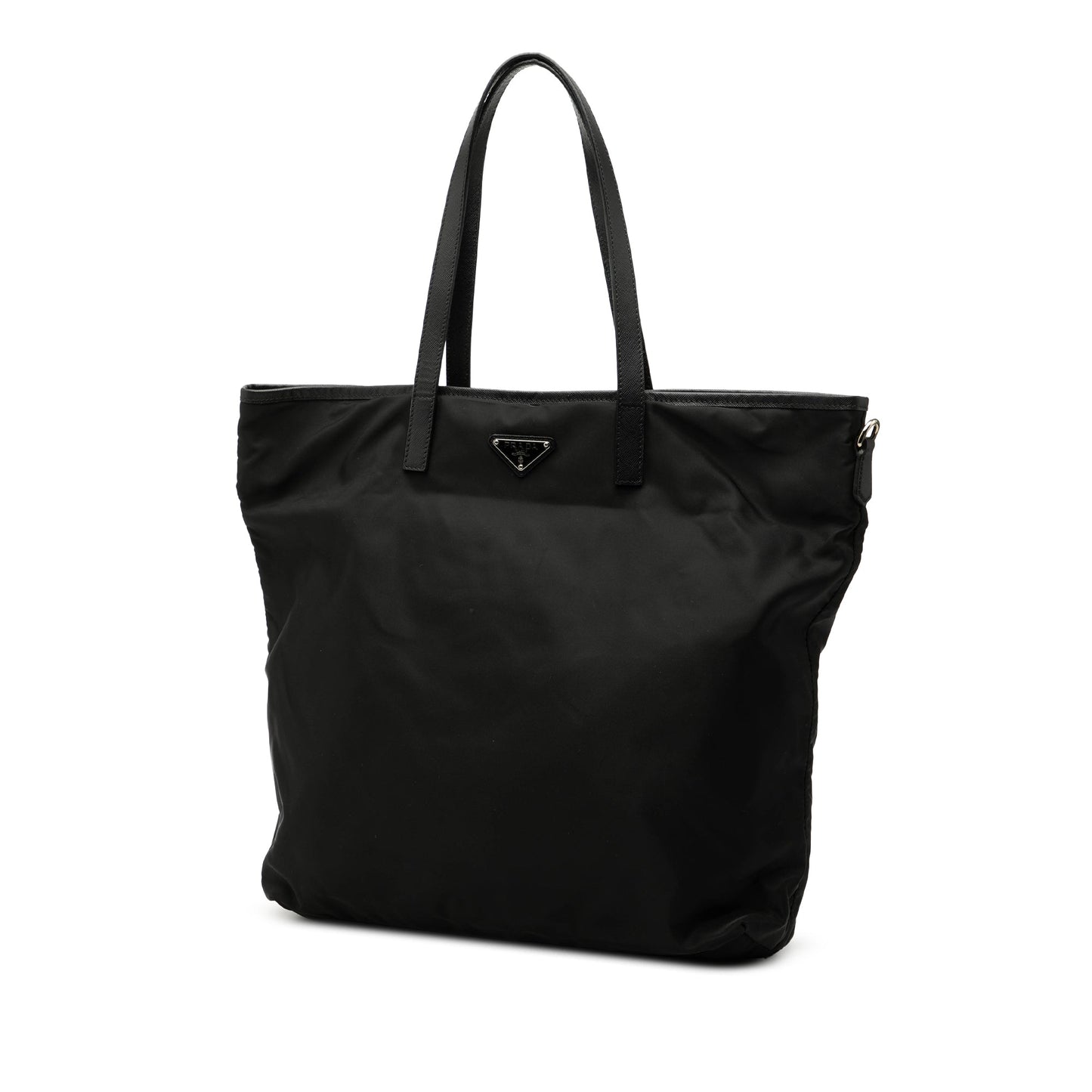 Prada Saffiano Trimmed Tessuto Applique Tote