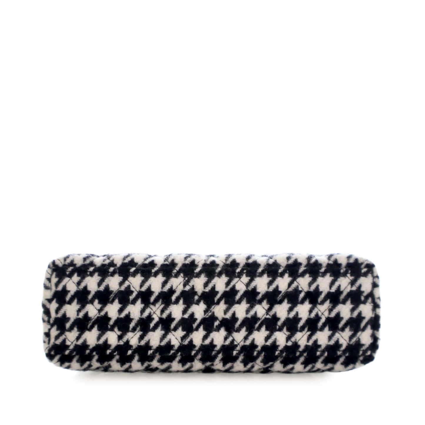 Chanel Nano Quilted Houndstooth Tweed Kelly Shopper Bag