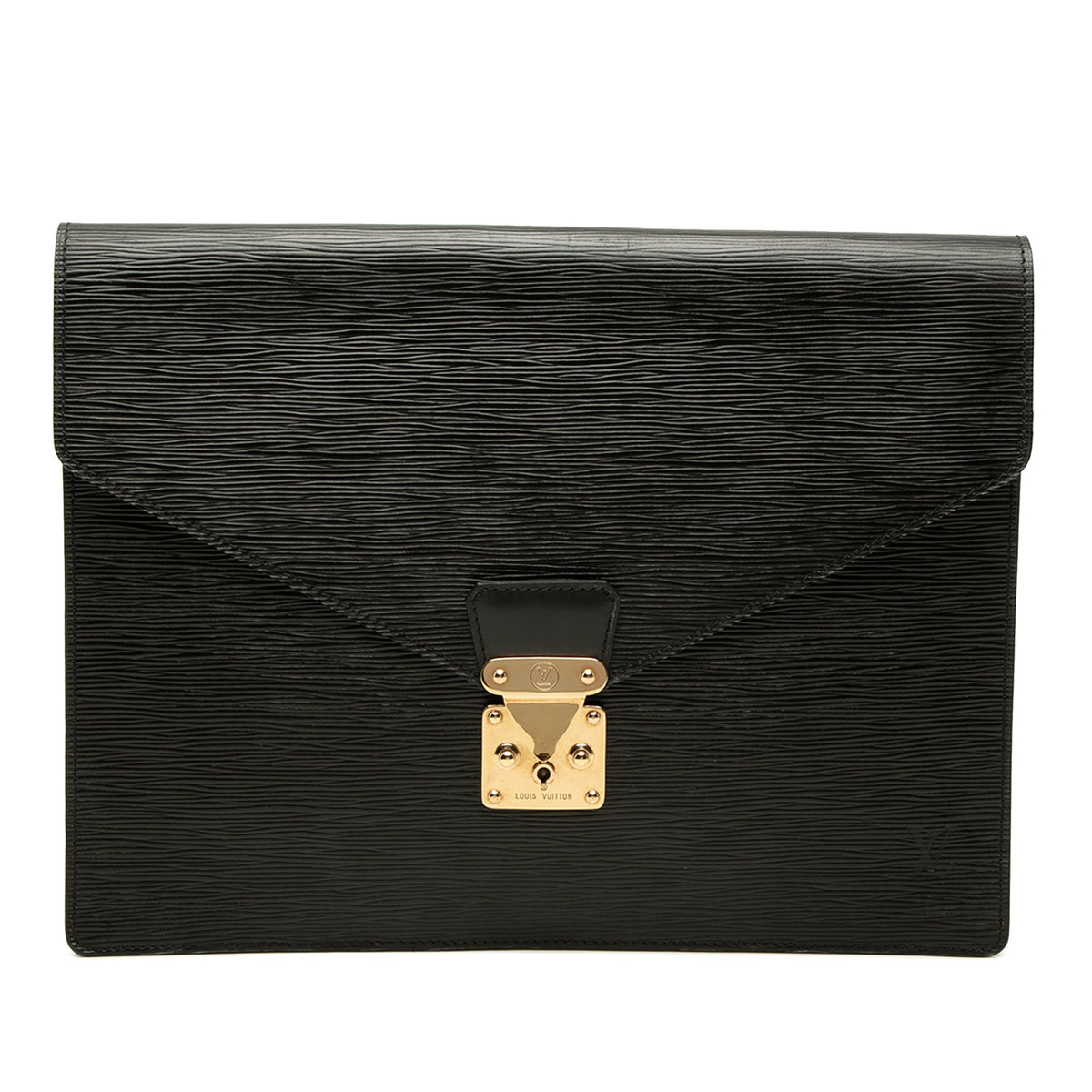 Louis Vuitton Epi Porte Documents Senateur — Black