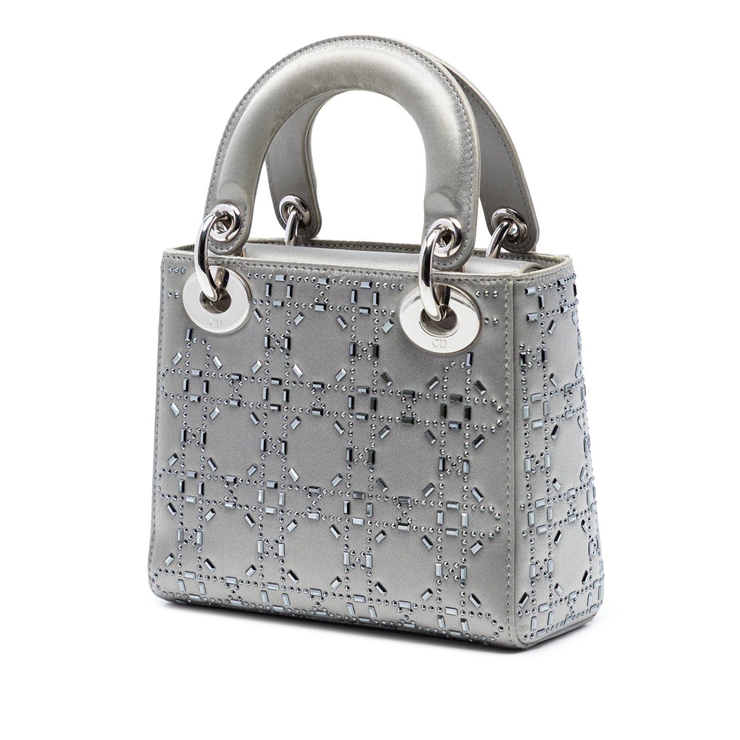 Dior Mini Satin Cannage Strass Crystal Embellished Lady Dior