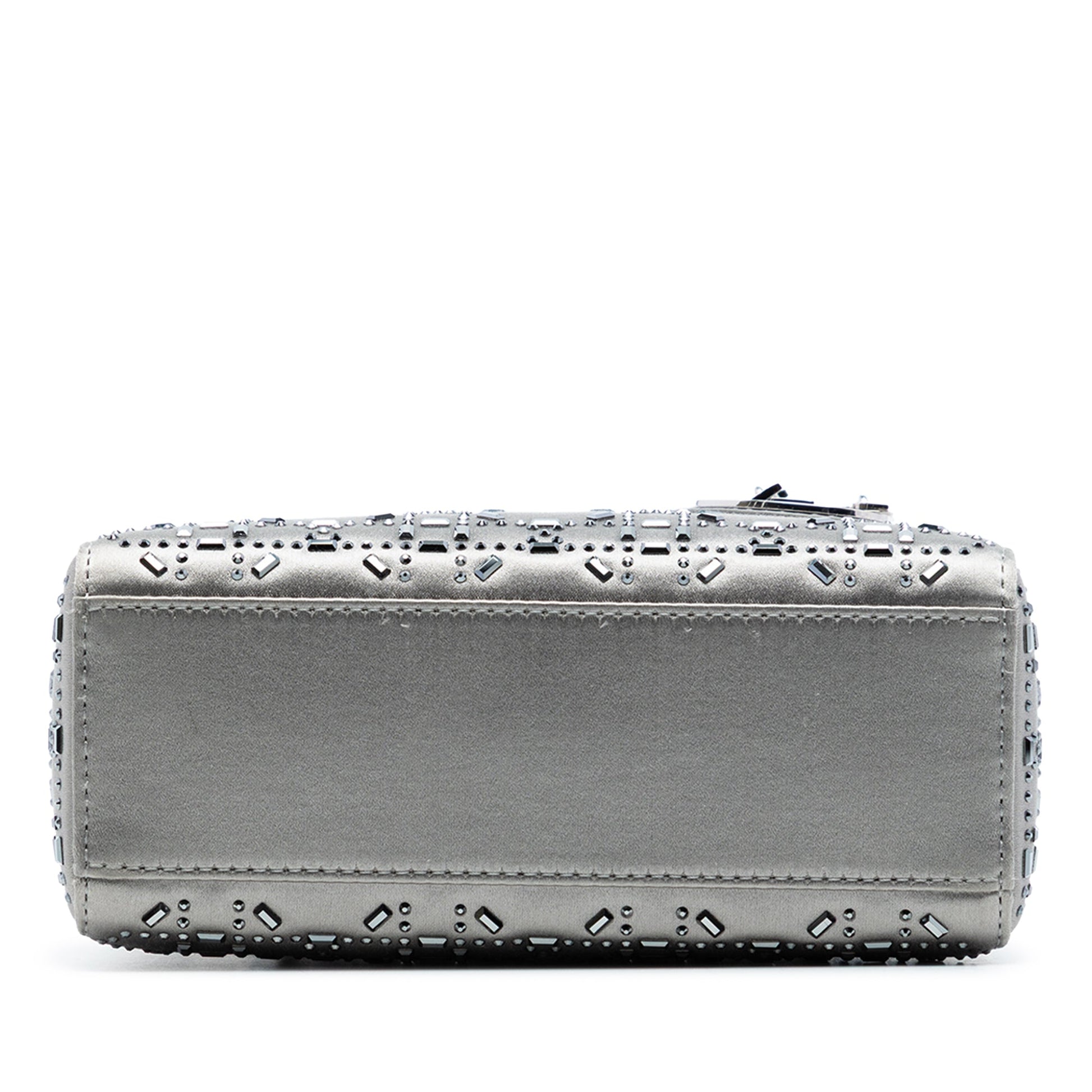 Dior Mini Satin Cannage Strass Crystal Embellished Lady Dior