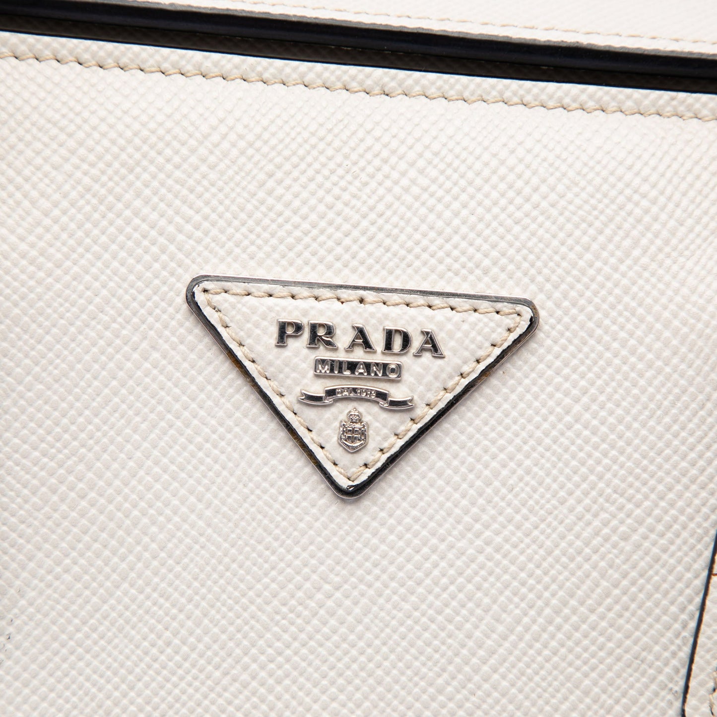 Prada Saffiano Cuir Turnlock Twin Satchel