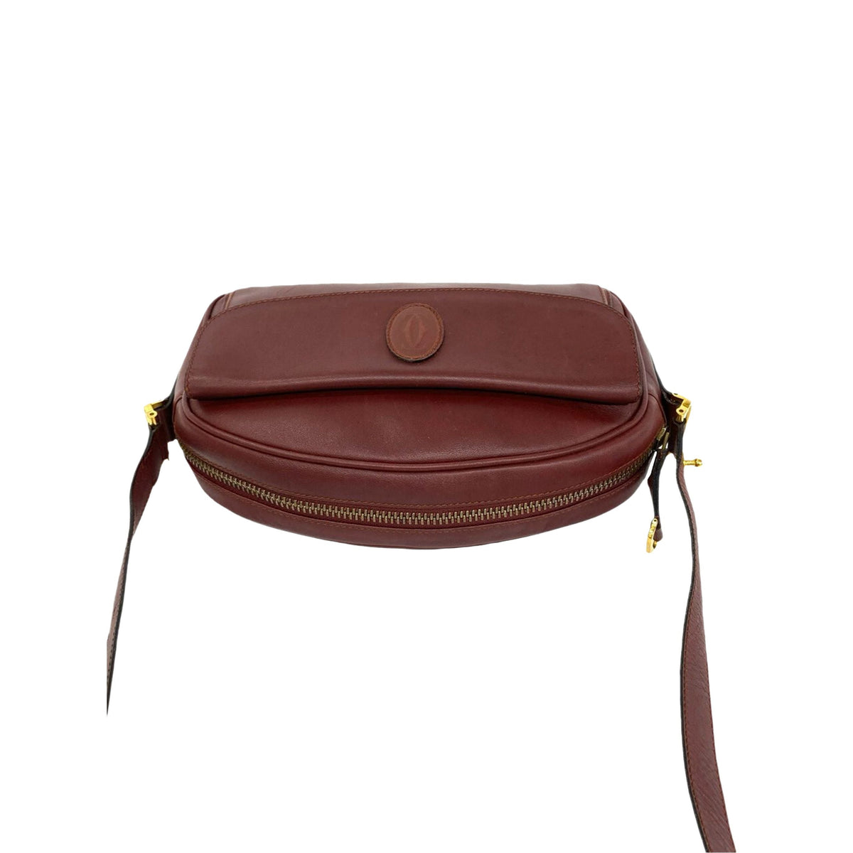 Cartier Leather Must De Cartier Crossbody — Red