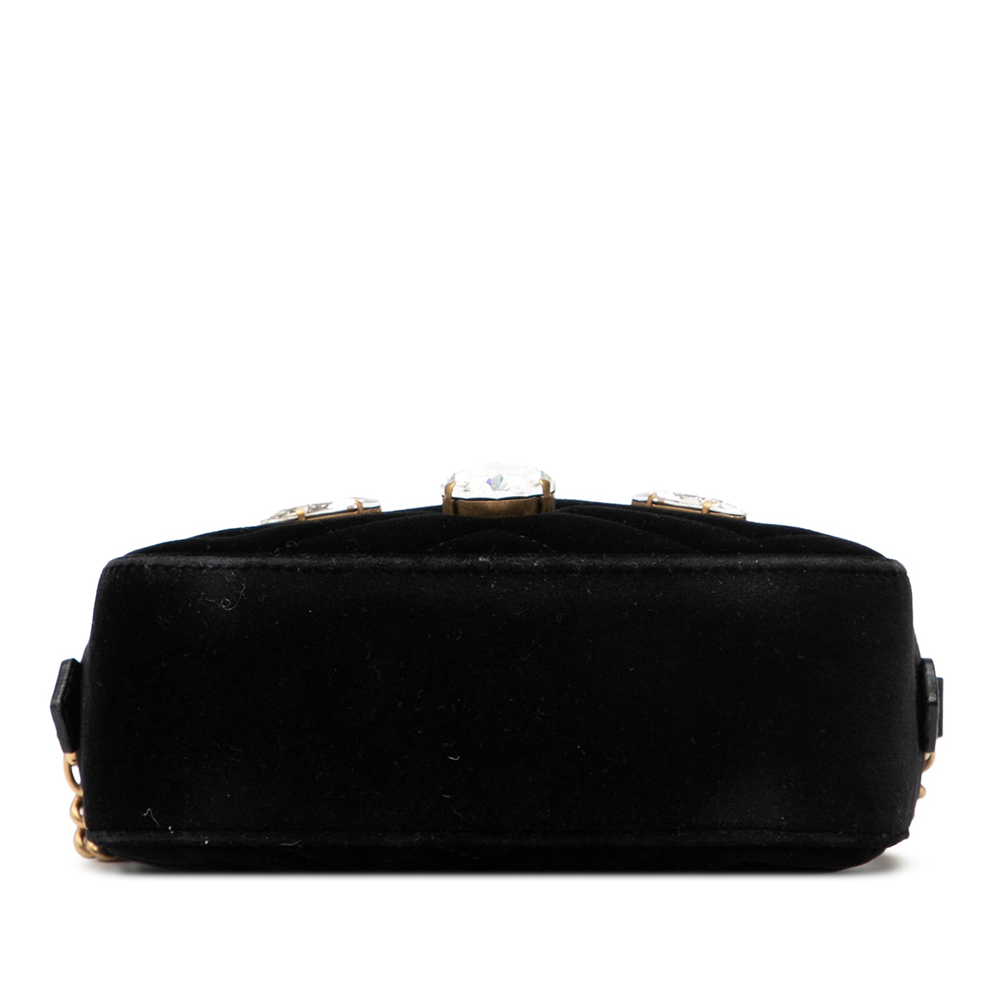 Gucci Mini GG Marmont Crystal Embellished Matelasse Velvet Crossbody