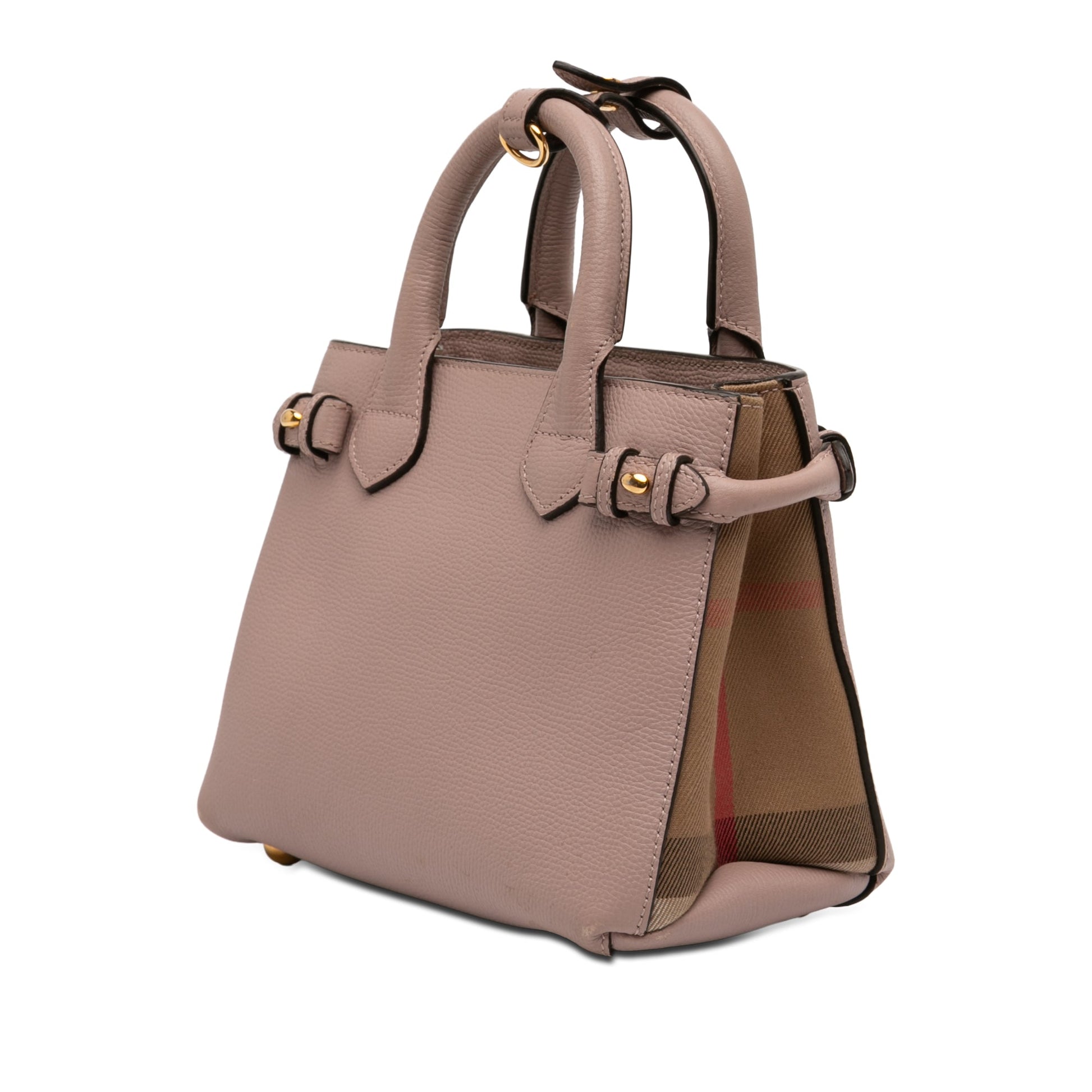 Burberry Small Leather and House Check Banner Satchel