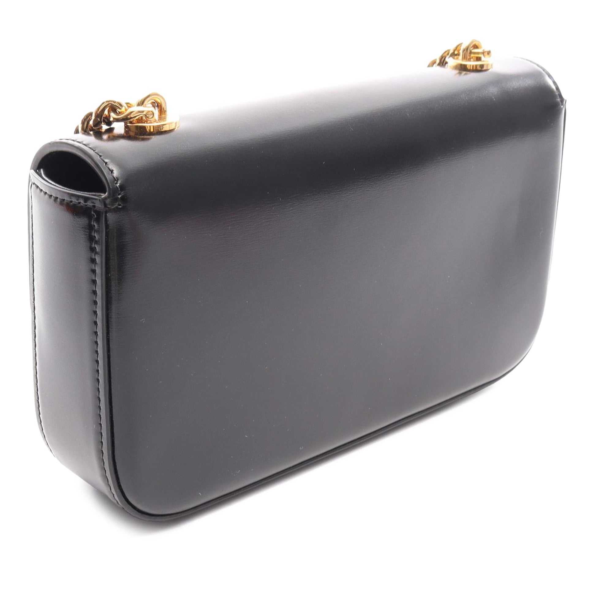 Celine Shiny Calfskin Triomphe Claude Shoulder Bag