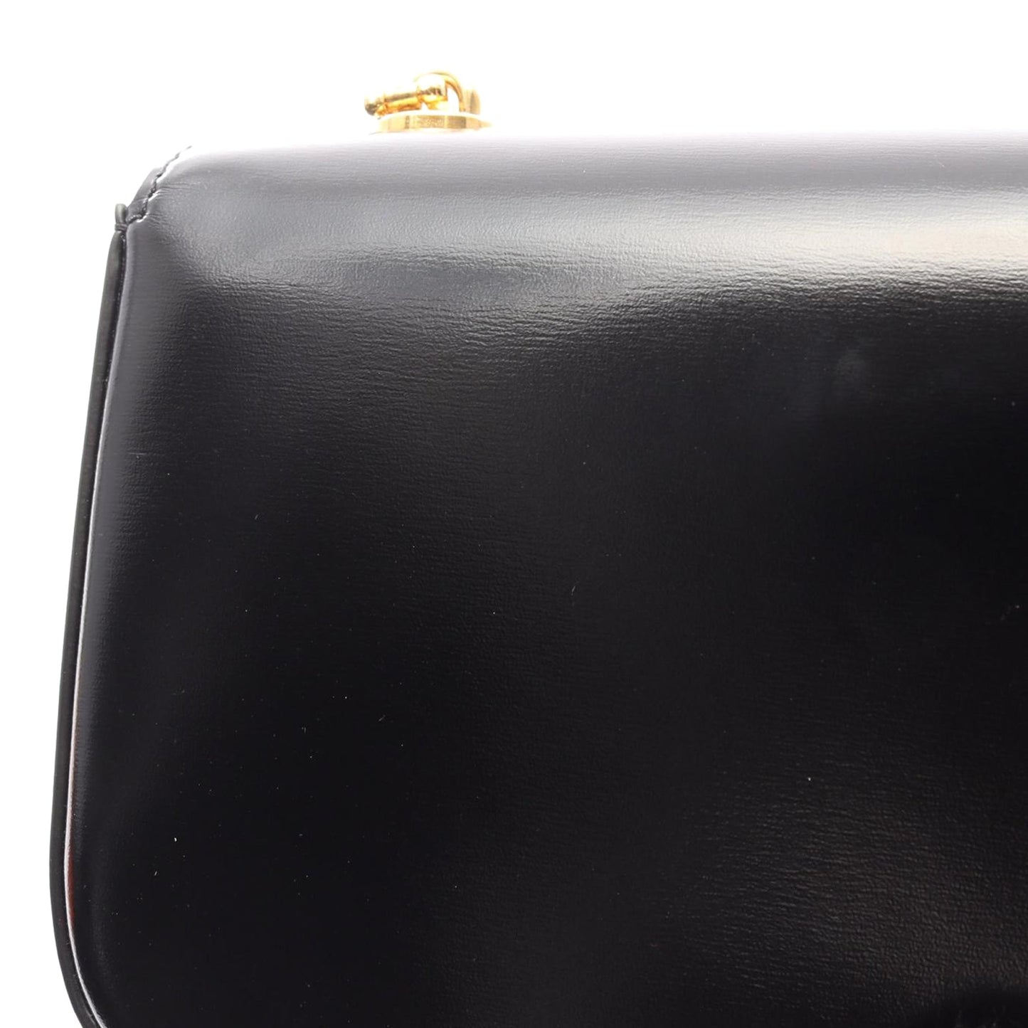 Celine Shiny Calfskin Triomphe Claude Shoulder Bag