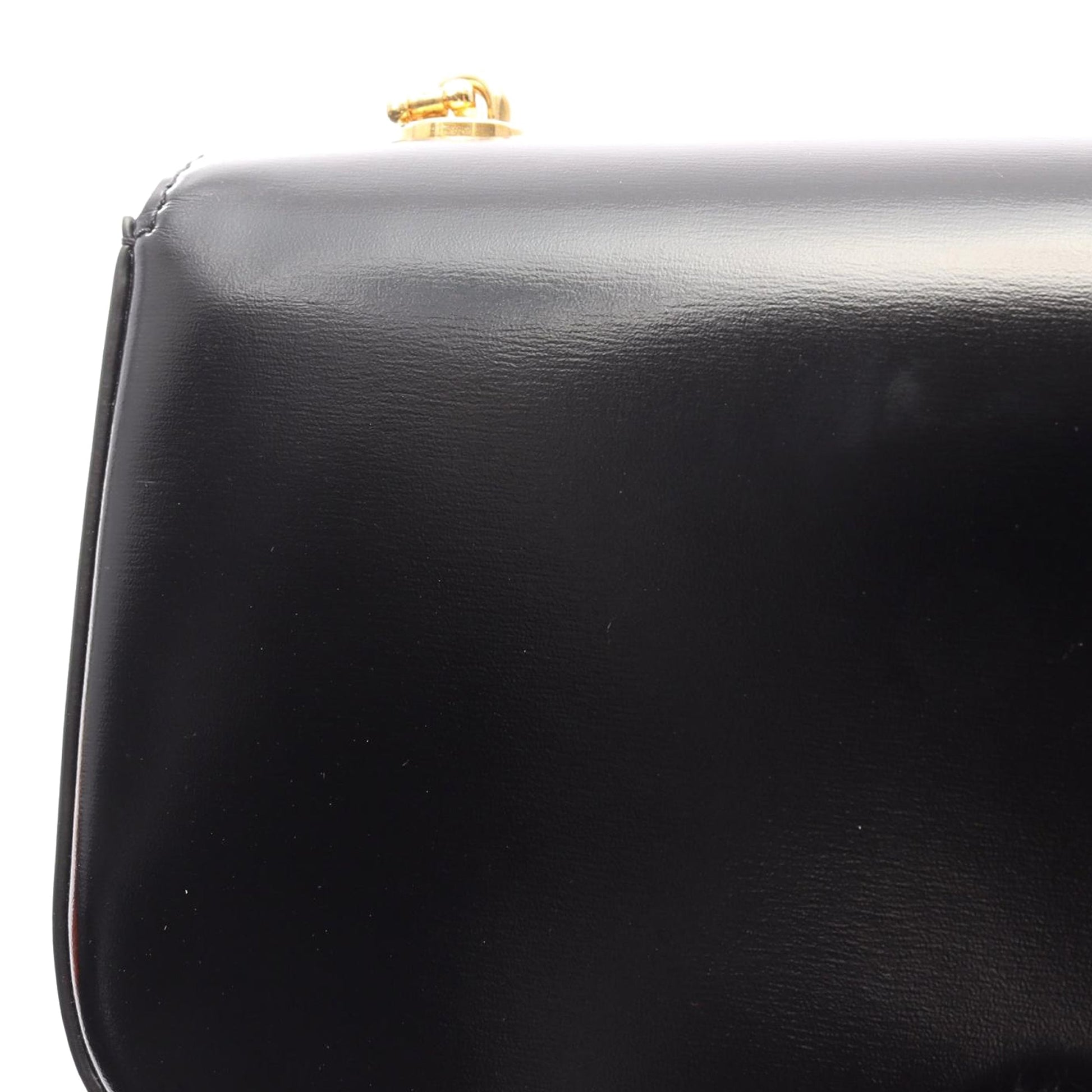 Celine Shiny Calfskin Triomphe Claude Shoulder Bag