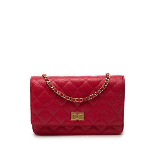 Chanel Quilted Caviar Reissue 2.55 Wallet On Chain