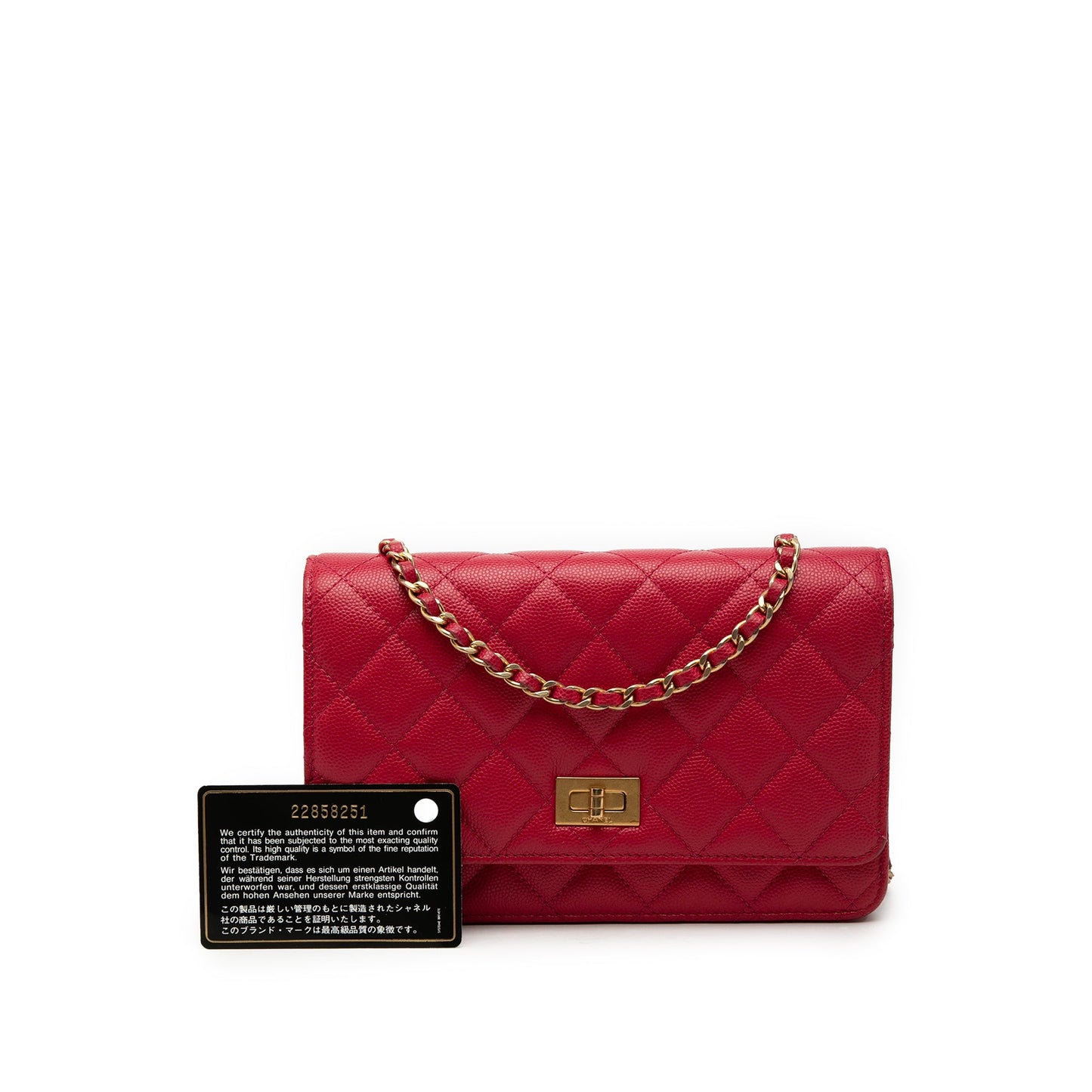 Chanel Quilted Caviar Reissue 2.55 Wallet On Chain
