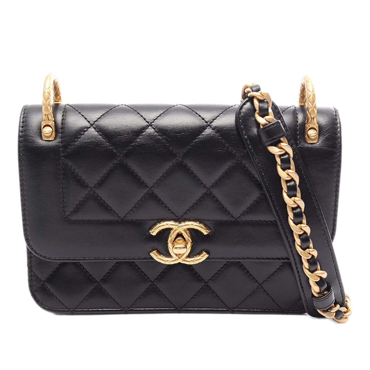 Chanel CC Quilted Lambskin Single Flap