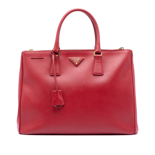 Prada Large Saffiano Lux Galleria Double Zip Satchel