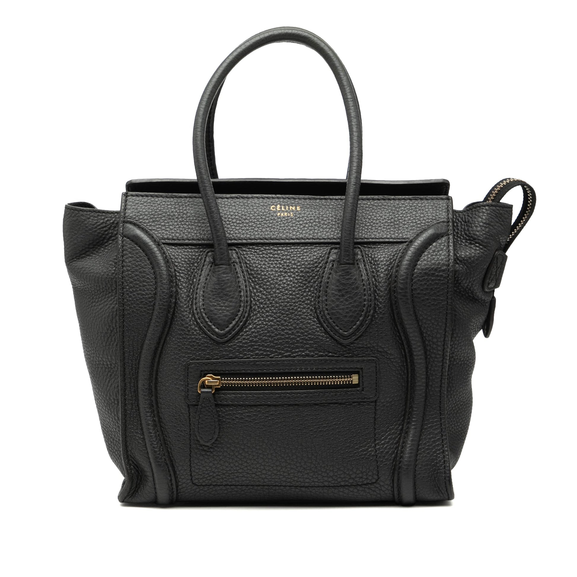 Celine Micro Drummed Calfskin Luggage Tote