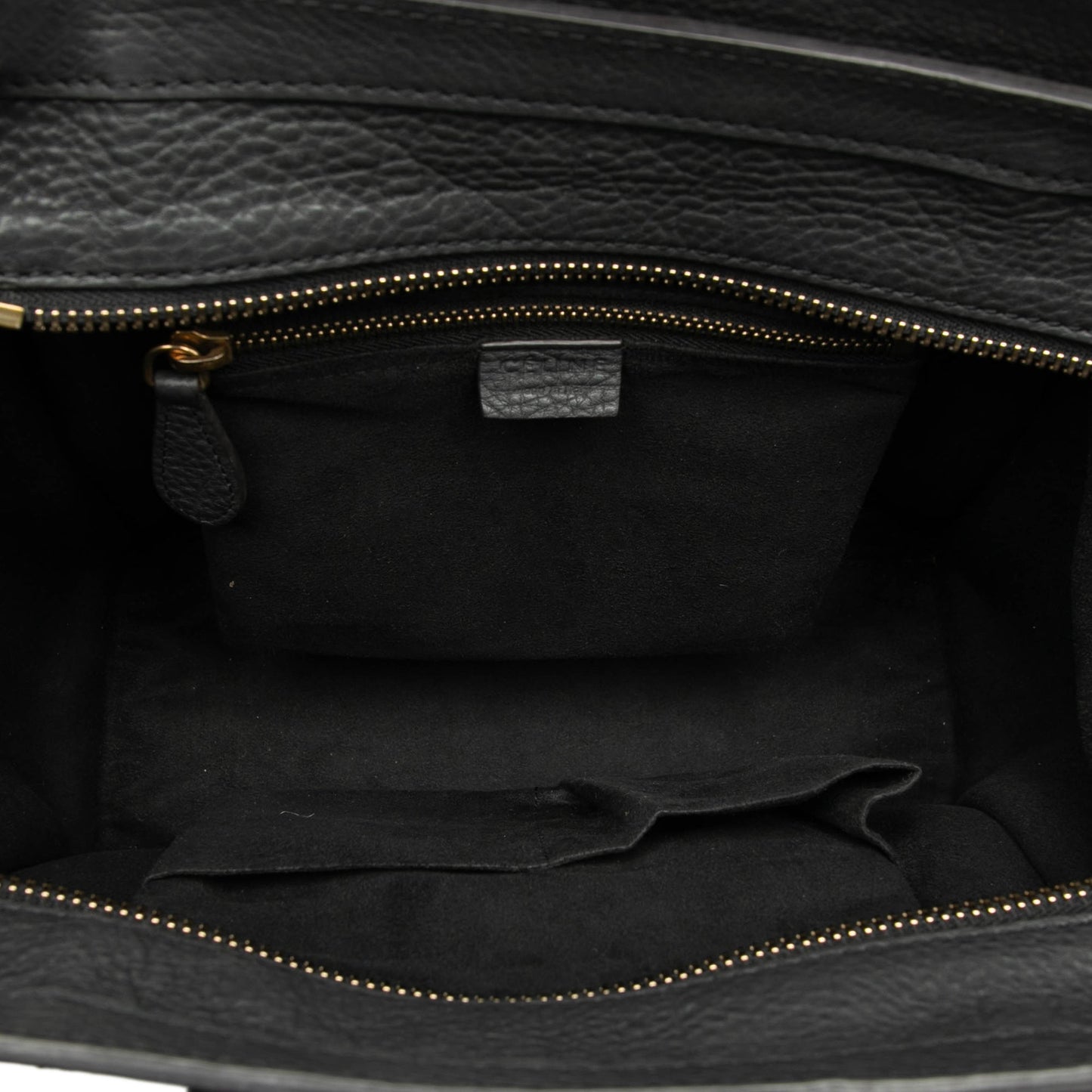 Celine Micro Drummed Calfskin Luggage Tote