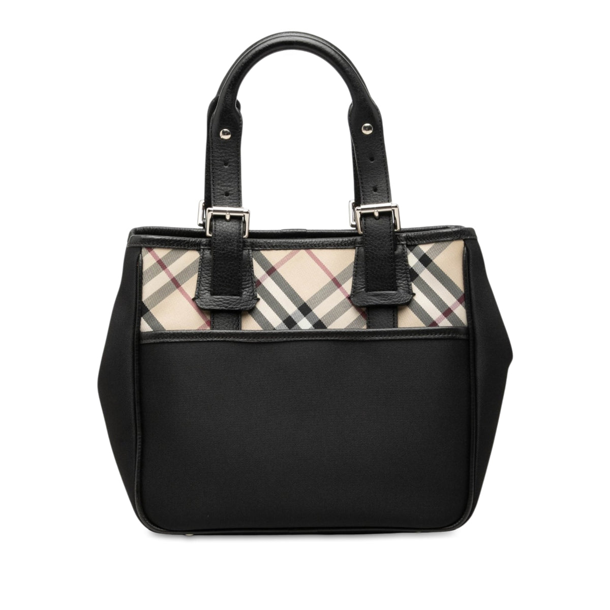 Burberry Nova Check Trimmed Nylon Handbag