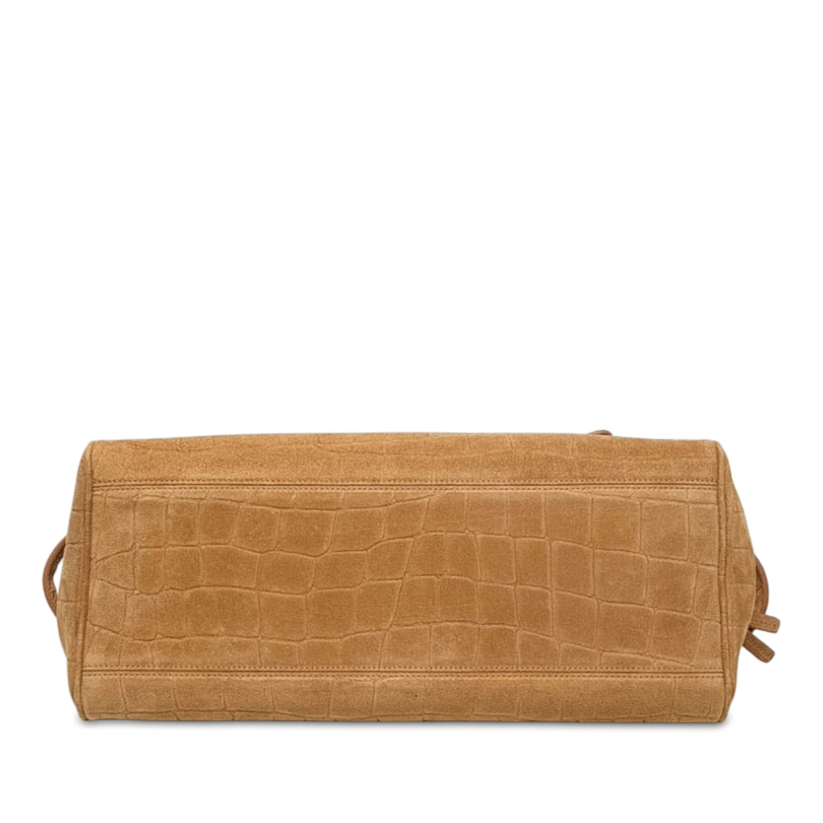 Jacquemus Croc Embossed Suede Le Turismo Bag — Brown