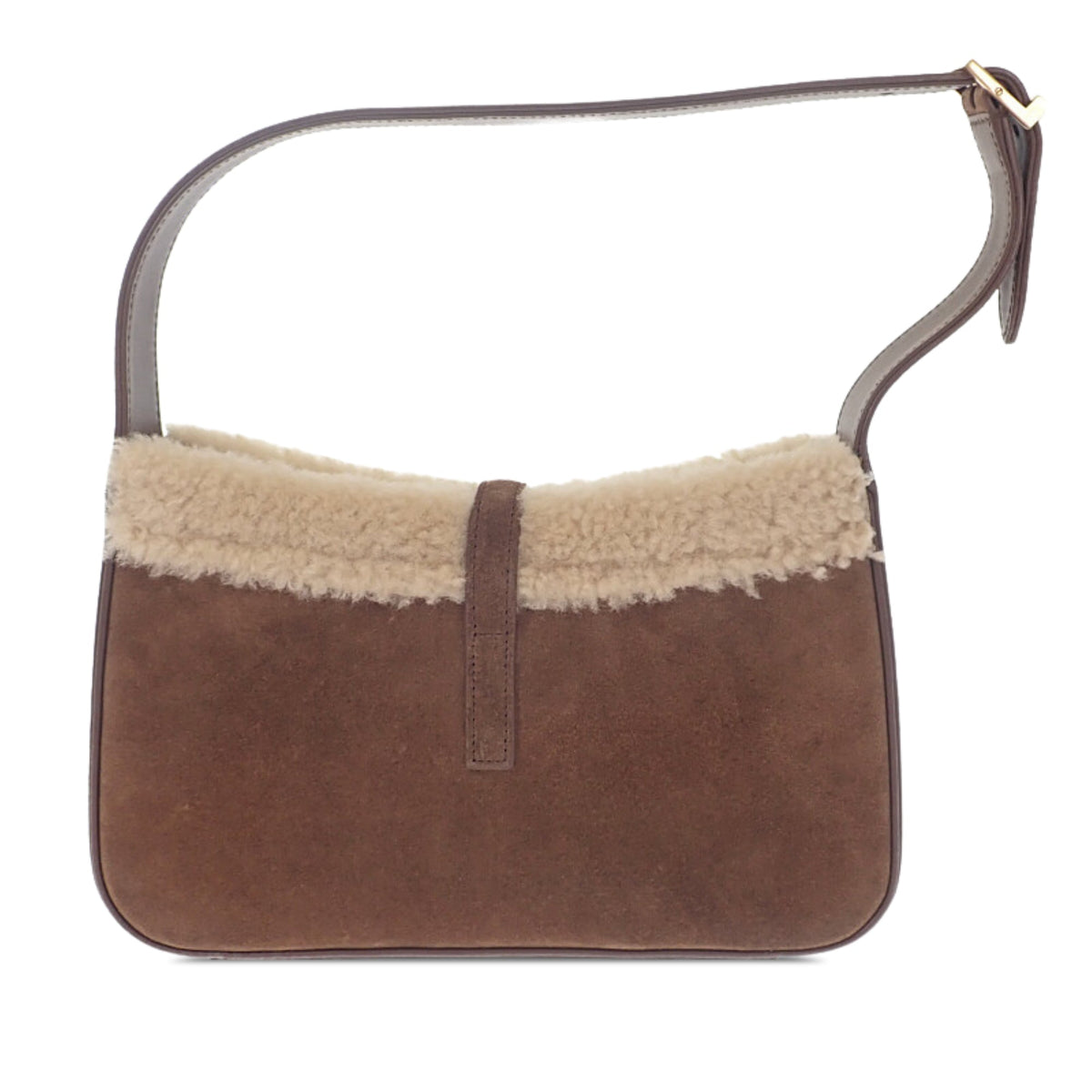 Saint Laurent Shearling Trimmed Suede Le 5 a 7