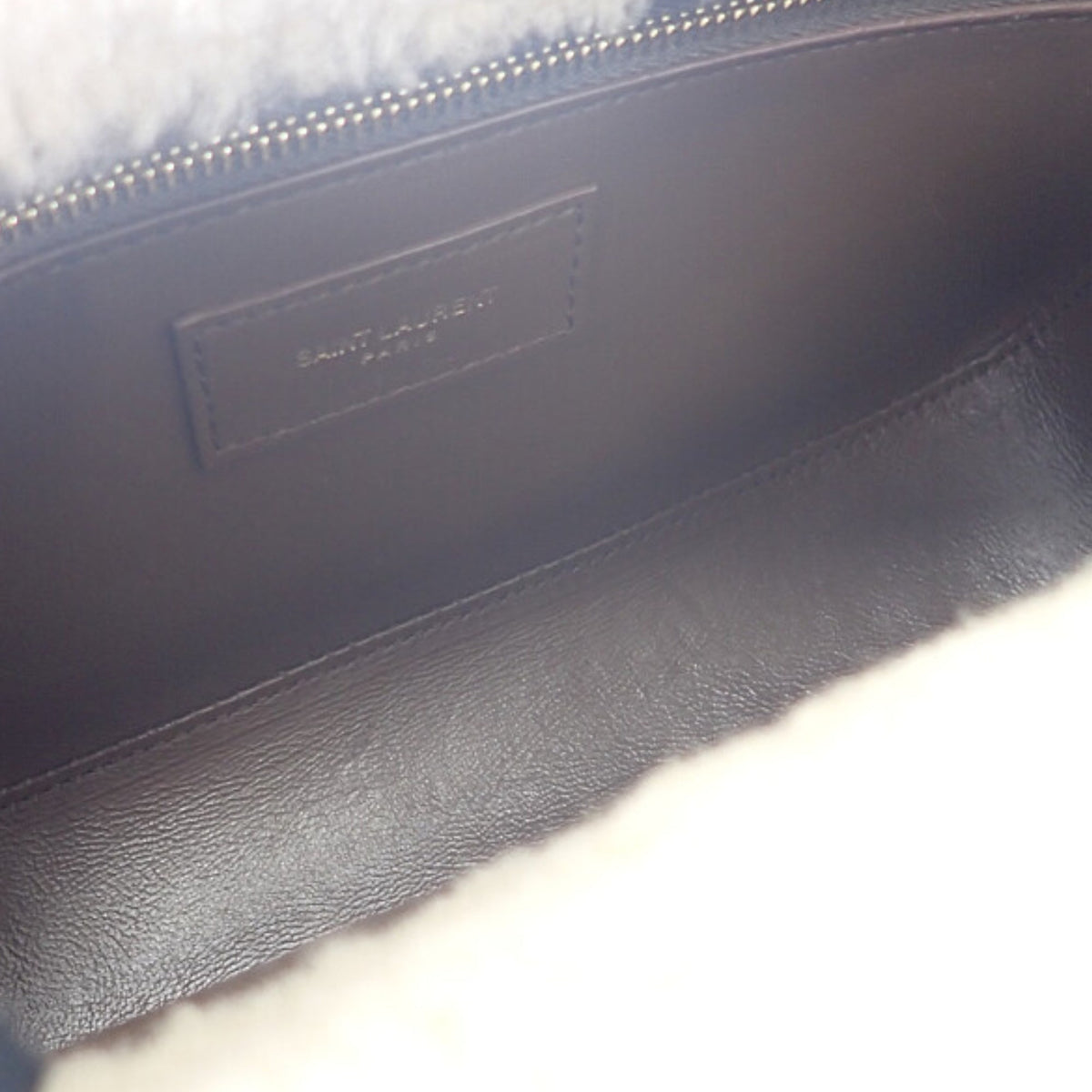Saint Laurent Shearling Trimmed Suede Le 5 a 7
