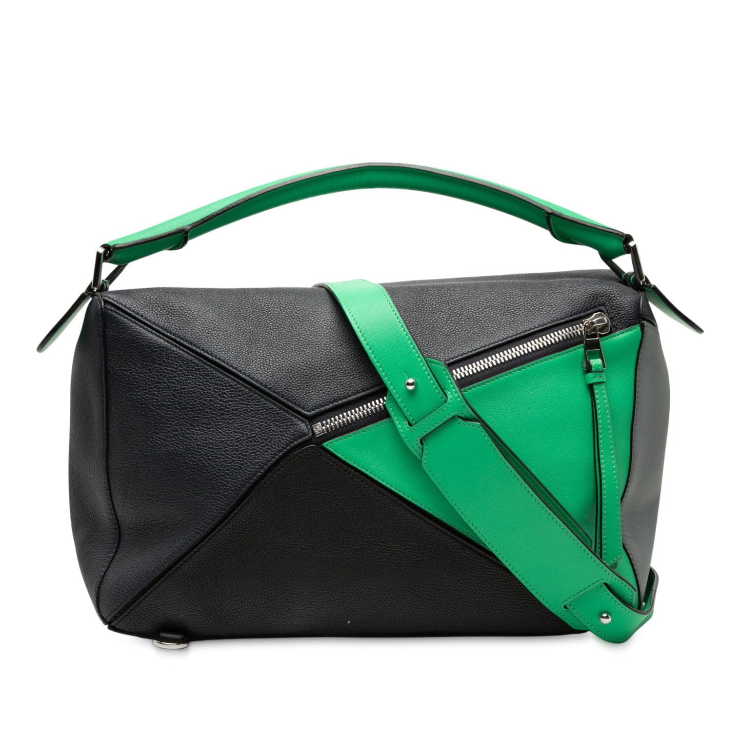LOEWE Large Multicolor Calfskin Puzzle Satchel