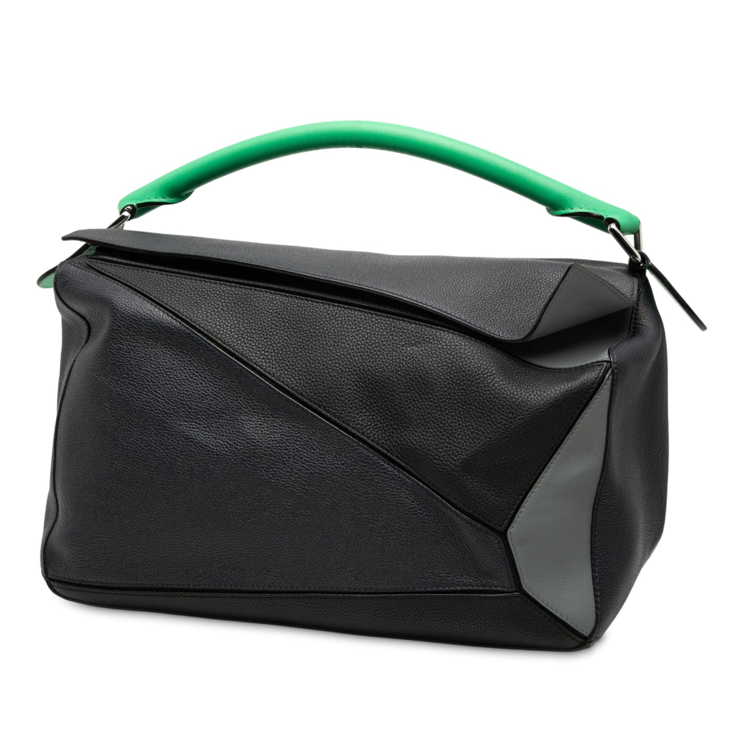 LOEWE Large Multicolor Calfskin Puzzle Satchel