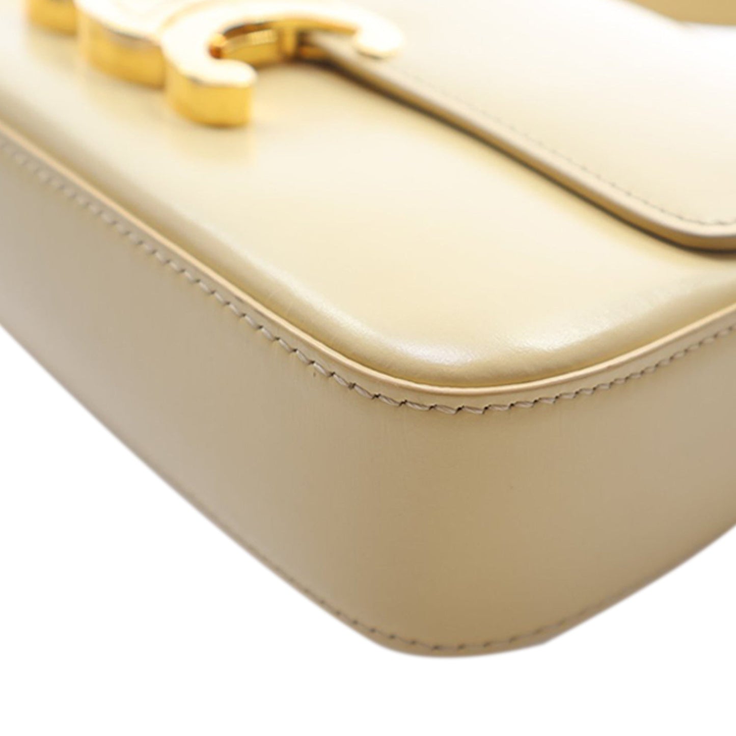 Celine Shiny Calfskin Triomphe Claude Shoulder Bag