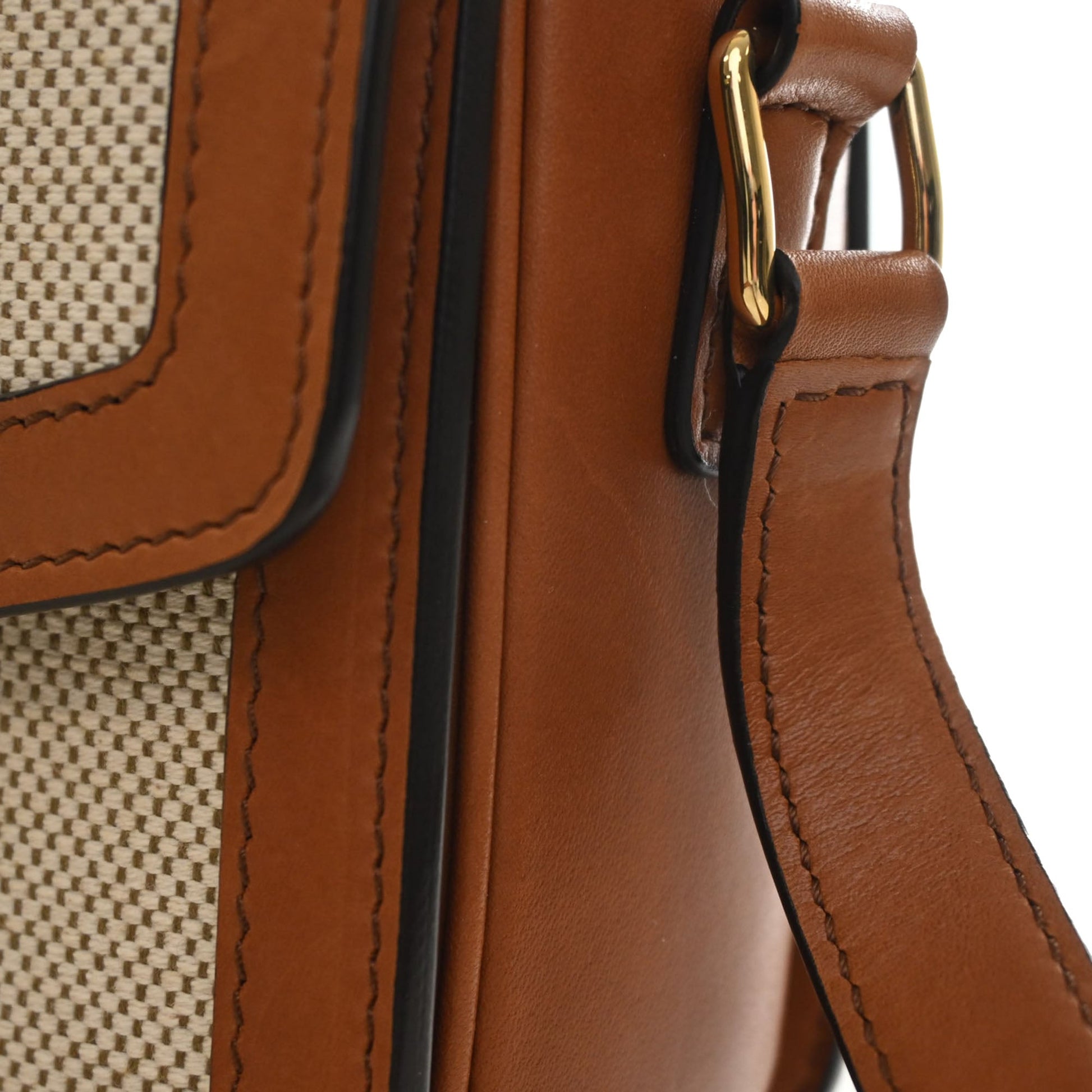 Celine Teen Canvas and Calfskin Triomphe Crossbody