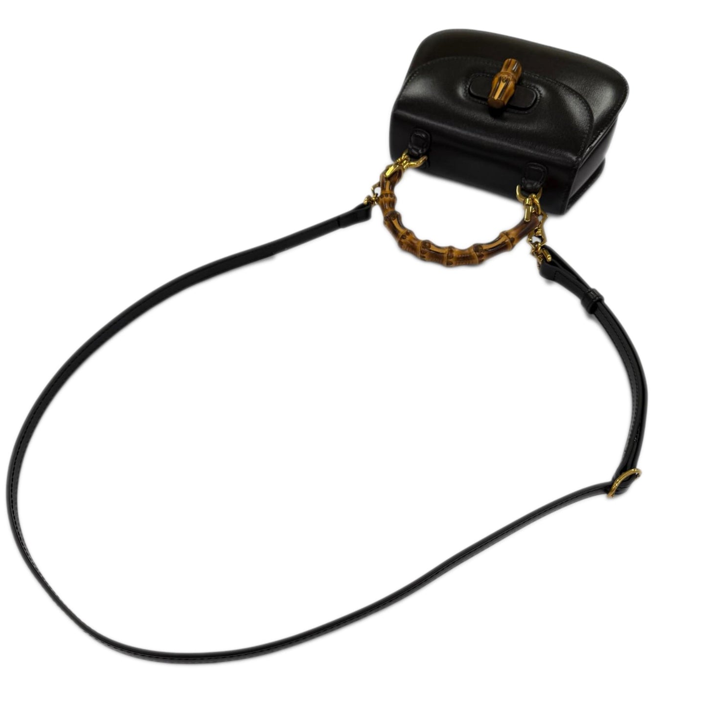 Gucci Small Calfskin 1947 Bamboo Top Handle Bag