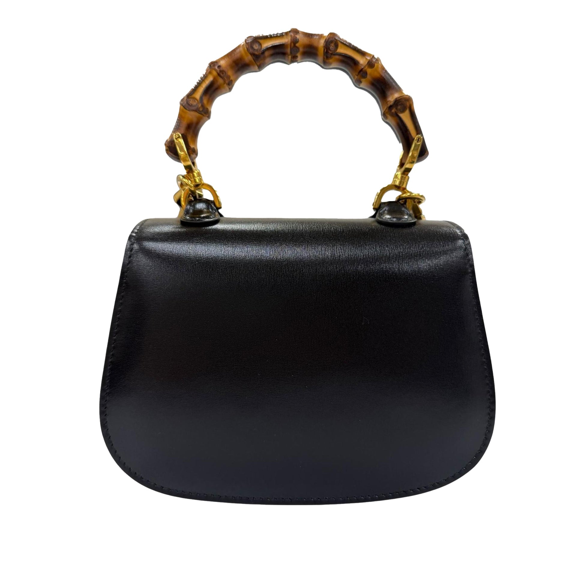 Gucci Small Calfskin 1947 Bamboo Top Handle Bag
