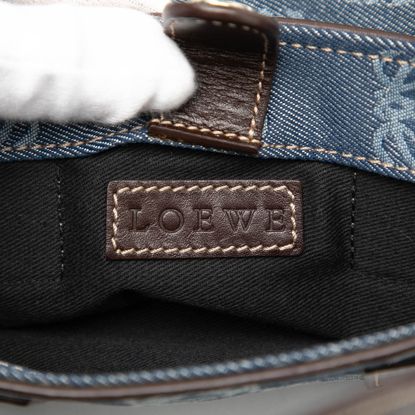 LOEWE Anagram Denim Handbag