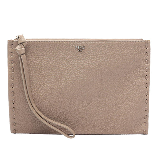 Fendi Selleria Leather Clutch