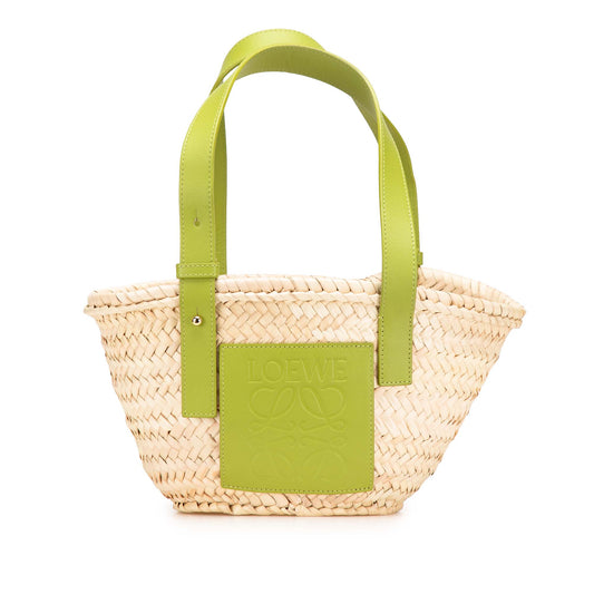 LOEWE Small Raffia Basket Tote