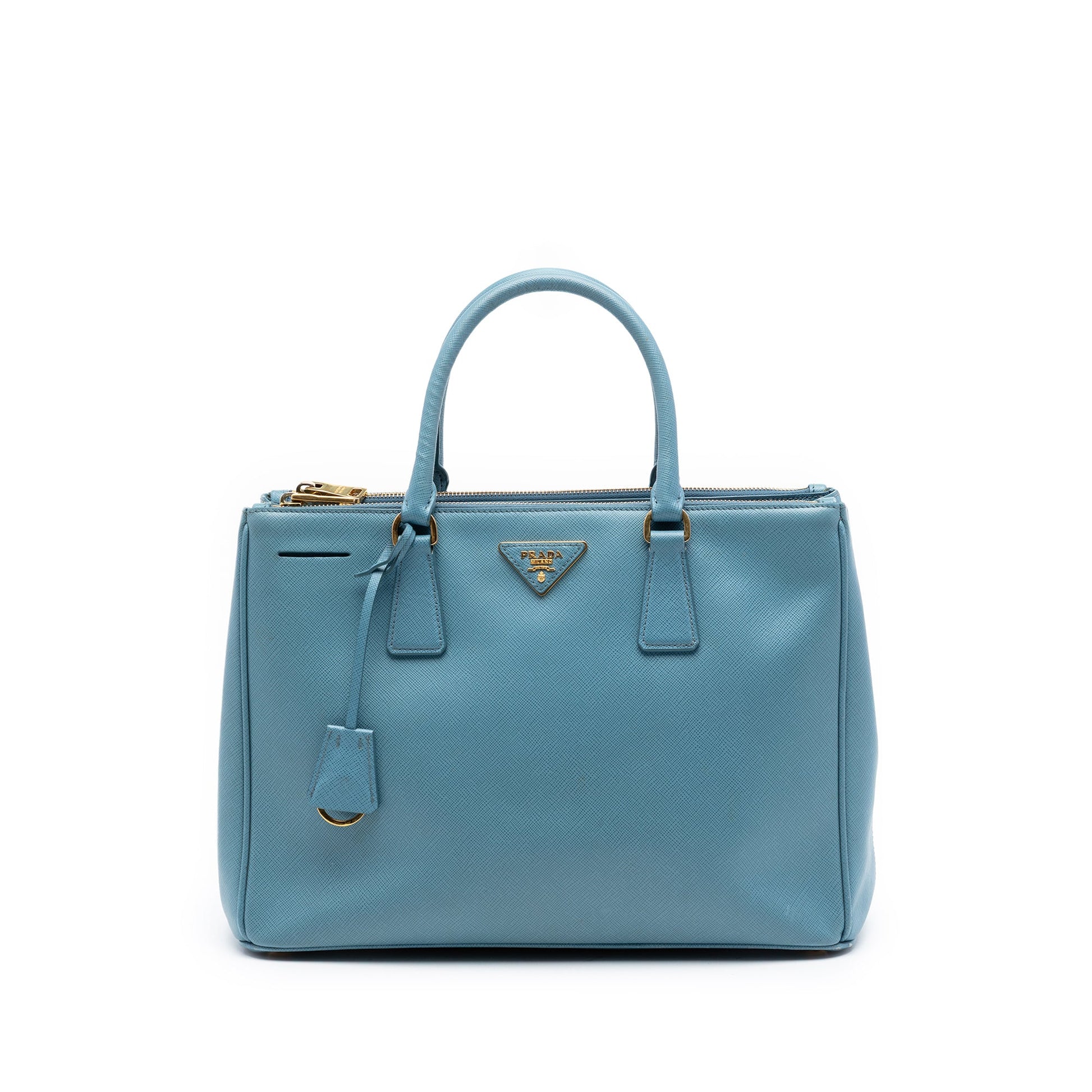 Prada Medium Saffiano Lux Galleria Double Zip Satchel