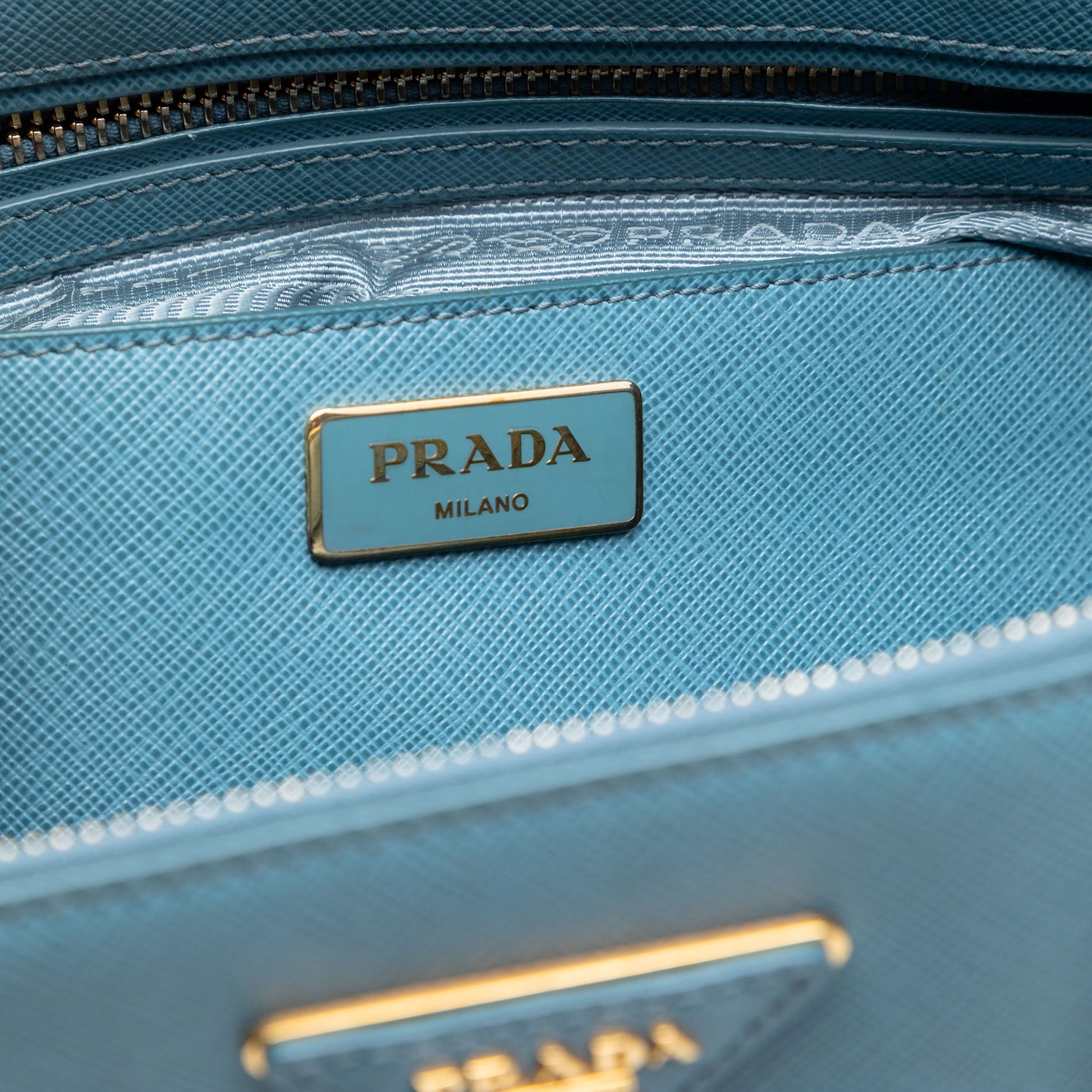 Prada Medium Saffiano Lux Galleria Double Zip Satchel